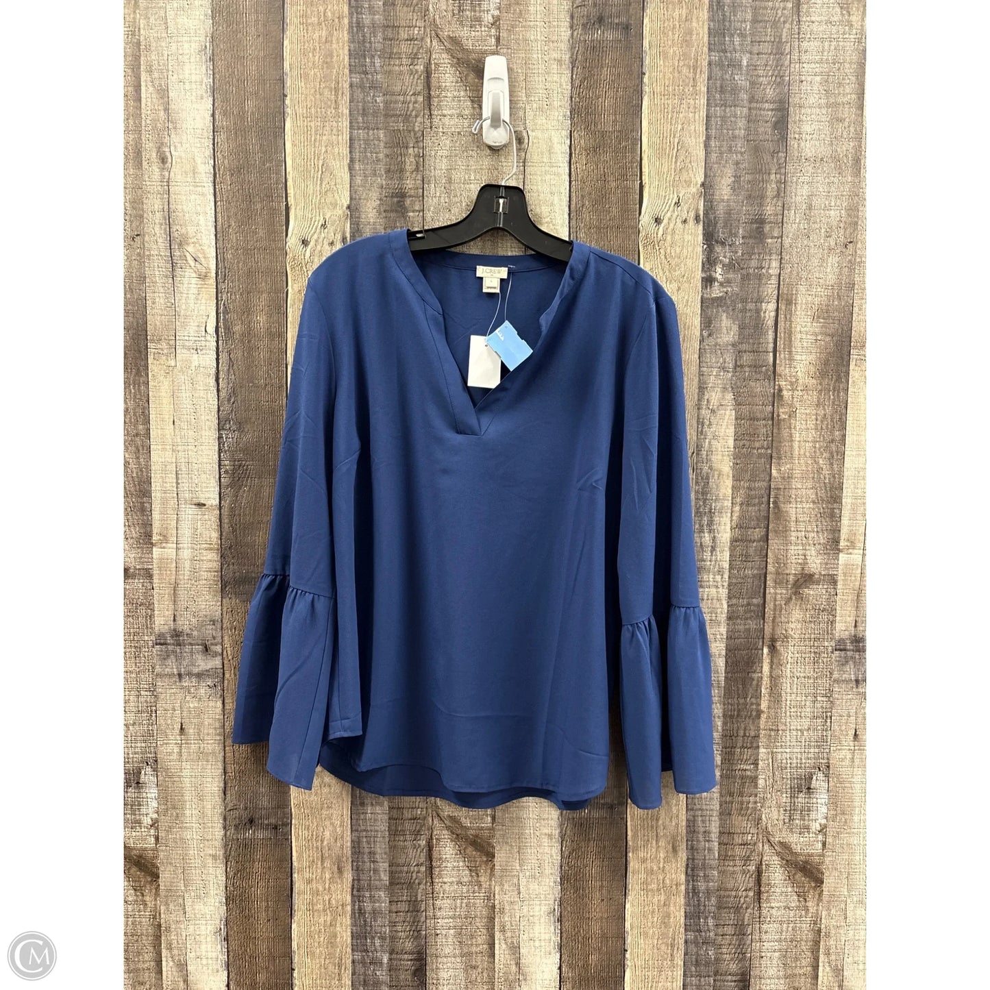 Top Long Sleeve By J. Crew In Navy, Size: L