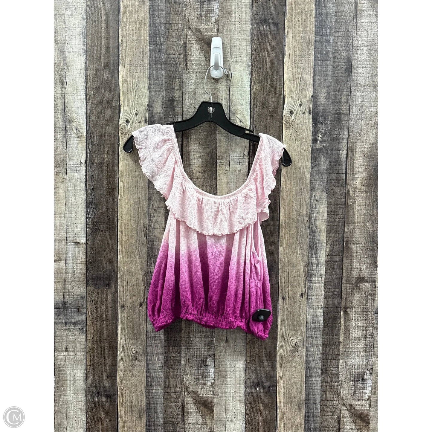 Top Short Sleeve By Free People In Tie Dye Print, Size: S