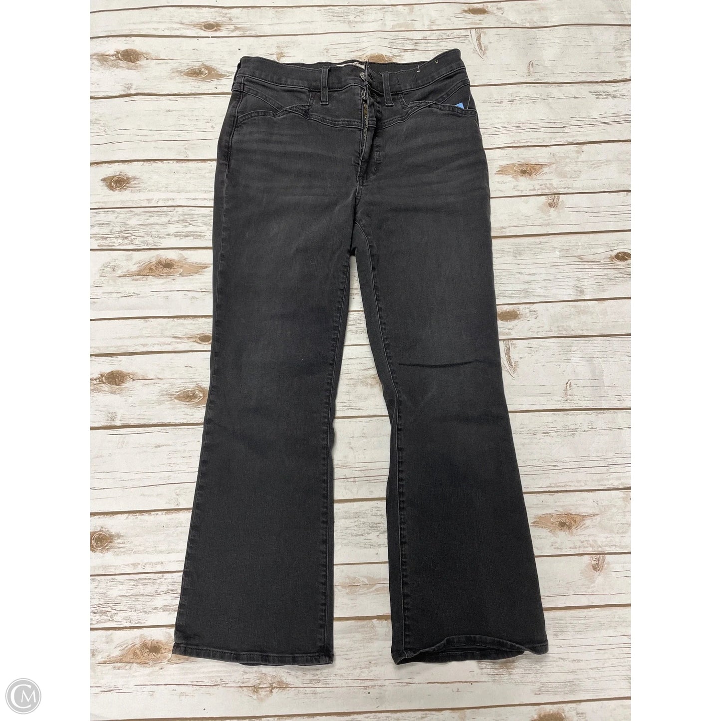 Jeans Boot Cut By Madewell In Black Denim, Size: 8