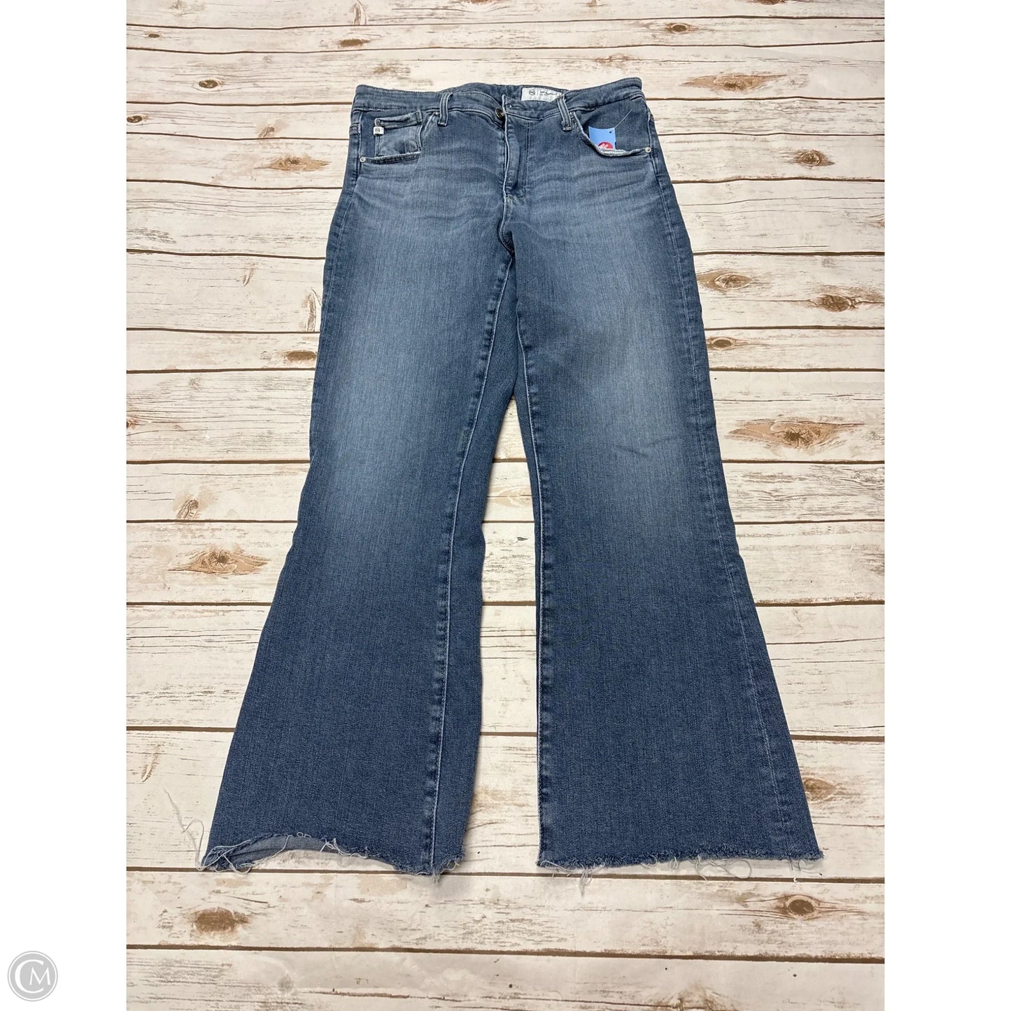Jeans Boot Cut By Ag Jeans In Blue Denim, Size: 12