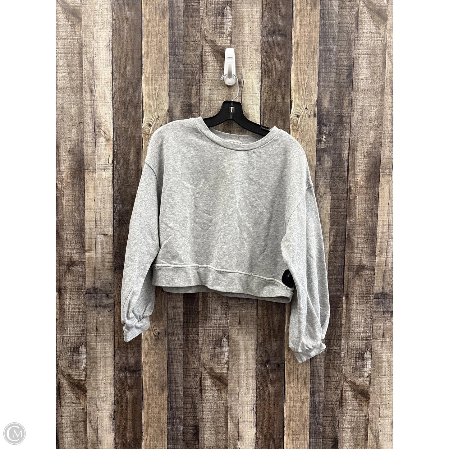 Sweatshirt Crewneck By Paper Crane In Grey, Size: L