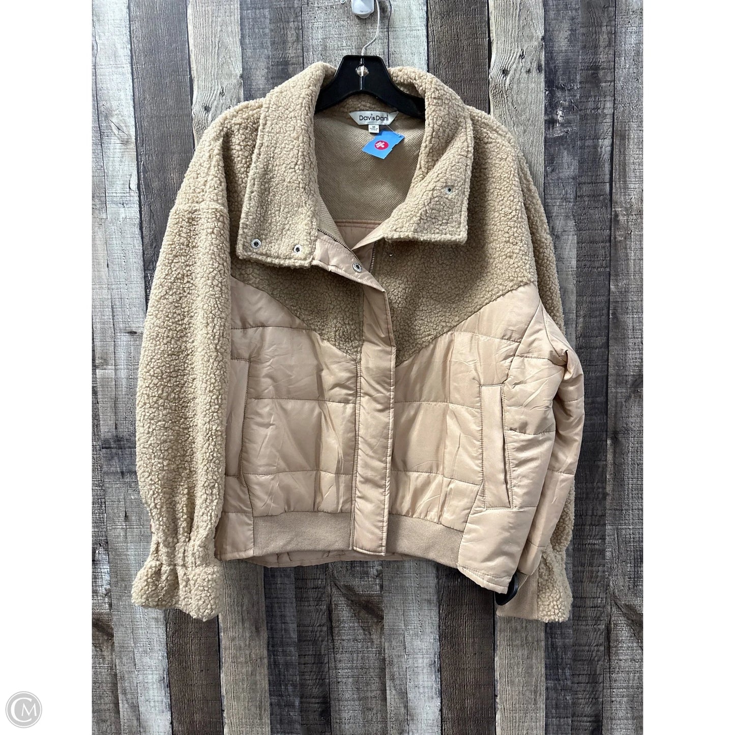 Jacket Fleece By Davi & Dani In Tan, Size: M