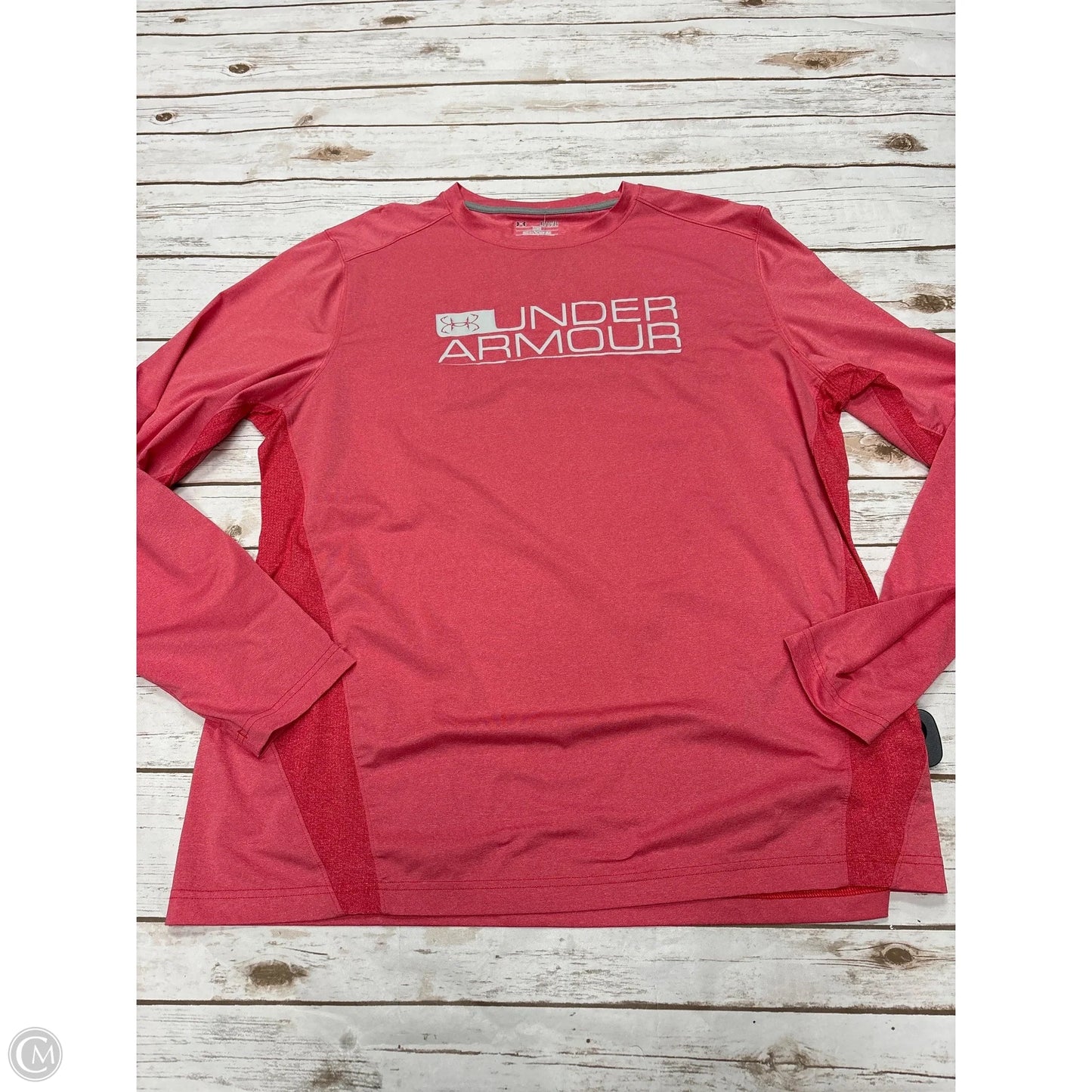 Athletic Top Long Sleeve Crewneck By Under Armour In Pink, Size: Xl