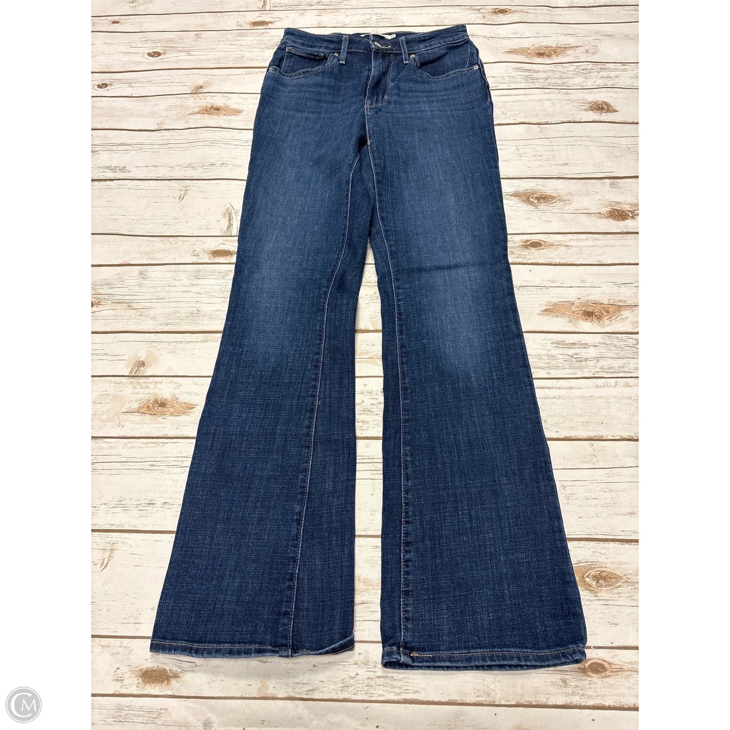 Jeans Boot Cut By Levis In Blue Denim, Size: 4