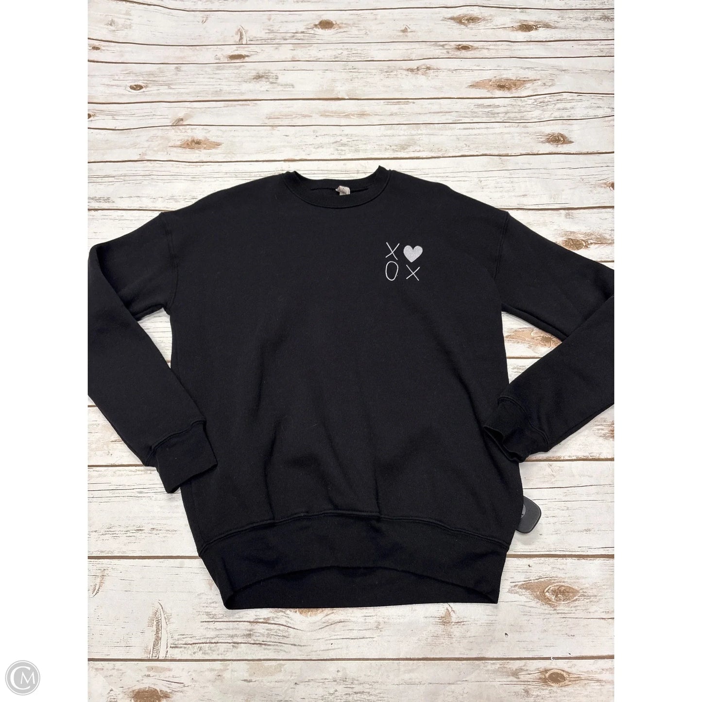 Sweatshirt Crewneck By Oat In Black, Size: Xs