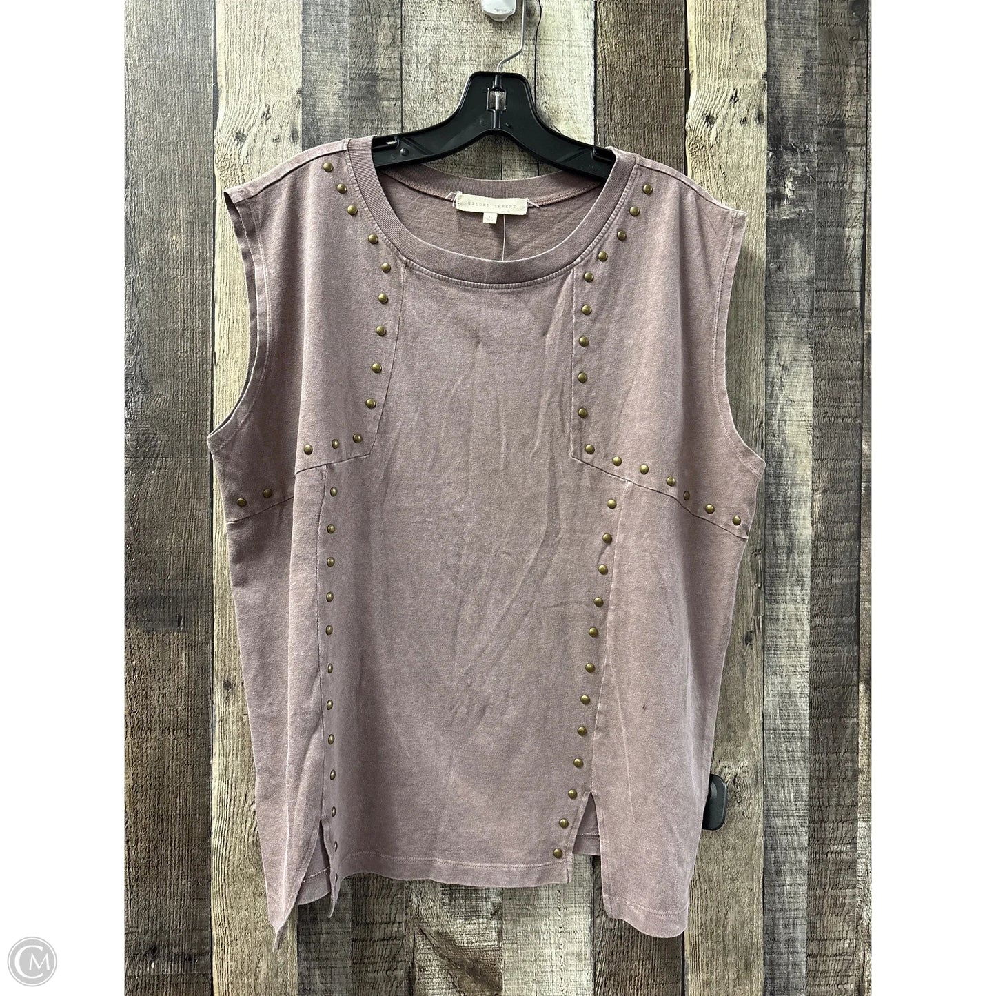 Top Sleeveless By Gilded Intent In Purple, Size: L