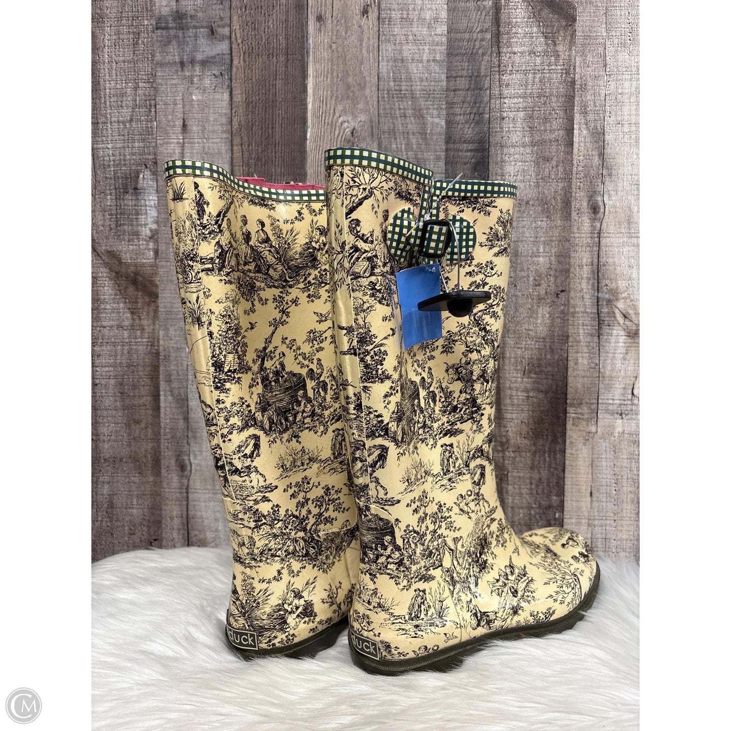 Boots Rain By Clothes Mentor In Beige, Size: 9