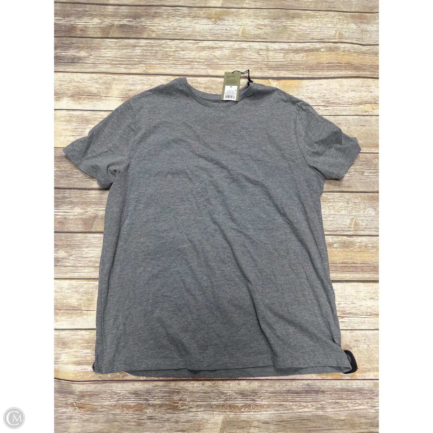 Top Short Sleeve Basic By Cme In Grey, Size: Xl