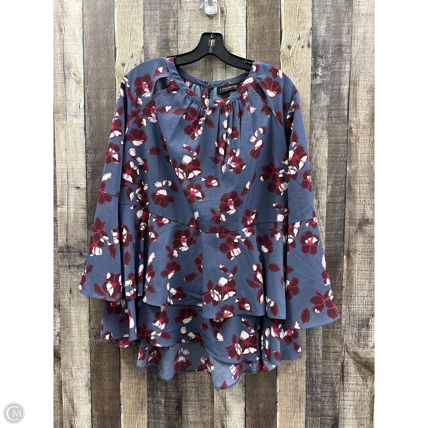 Top Long Sleeve By Lane Bryant In Navy, Size: L
