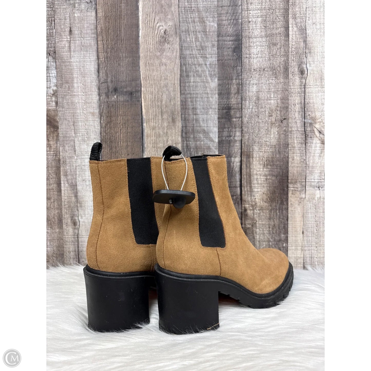 Boots Ankle Heels By Marc Fisher In Brown, Size: 8.5