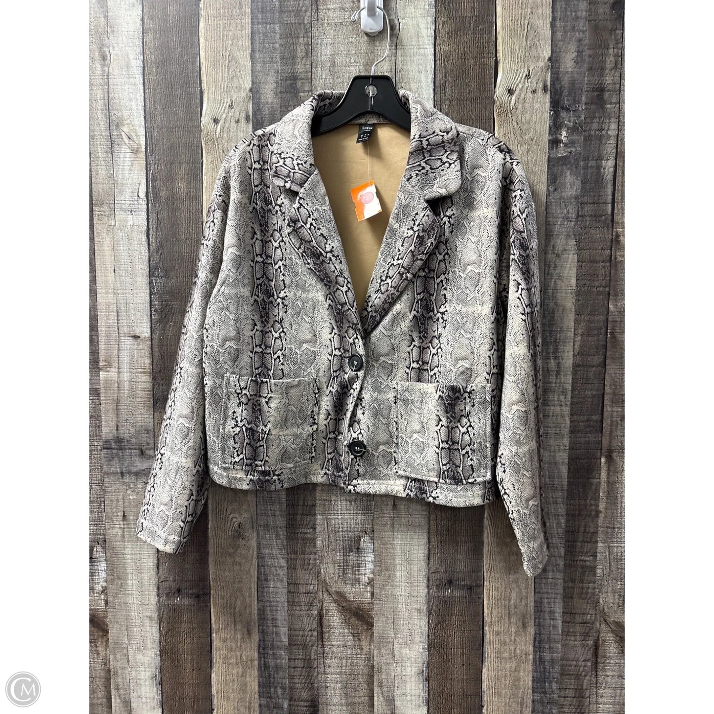 Blazer By Shein In Snakeskin Print, Size: Xs
