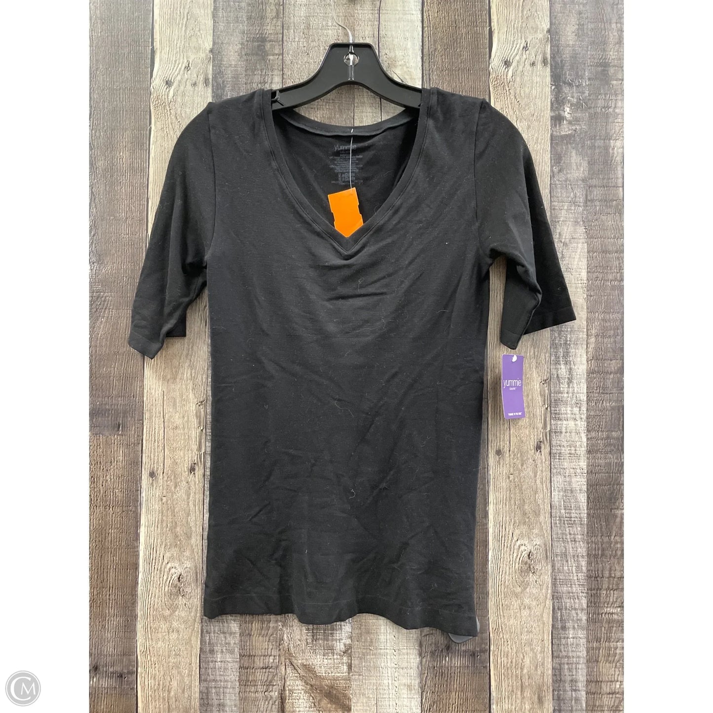 Top Short Sleeve Basic By Cme In Black, Size: L