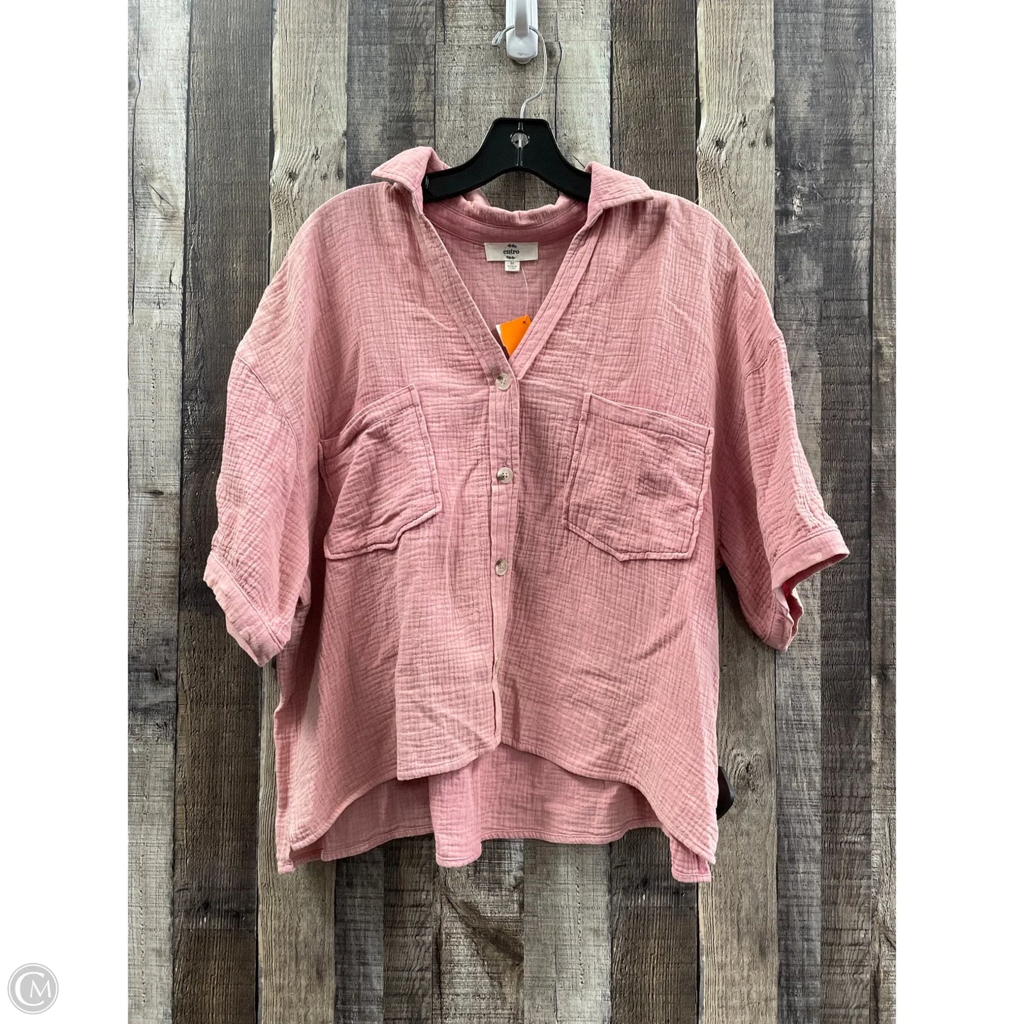Top Short Sleeve By Entro In Mauve, Size: M