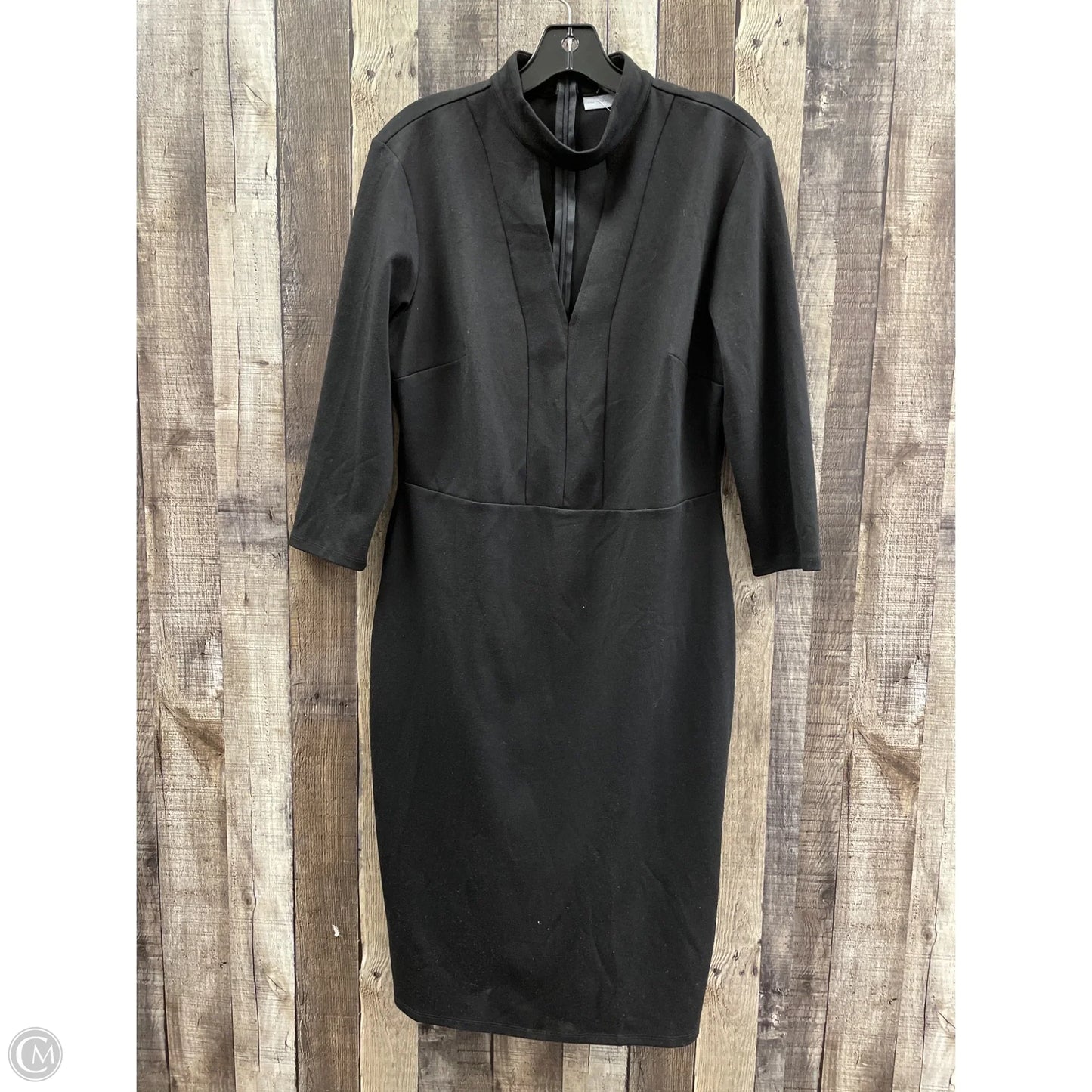 Dress Casual Midi By New York And Co In Black, Size: L