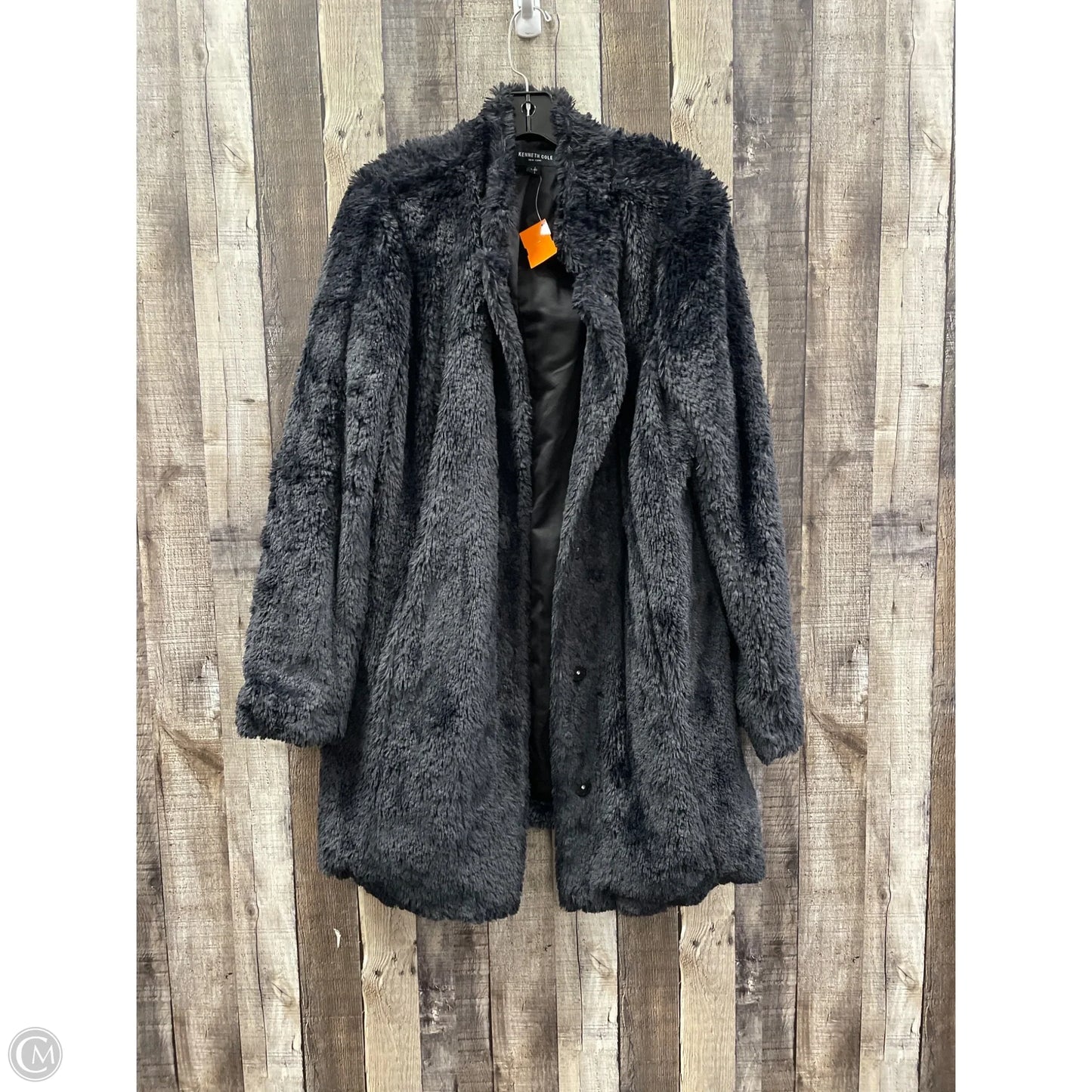 Coat Faux Fur & Sherpa By Kenneth Cole In Black, Size: L