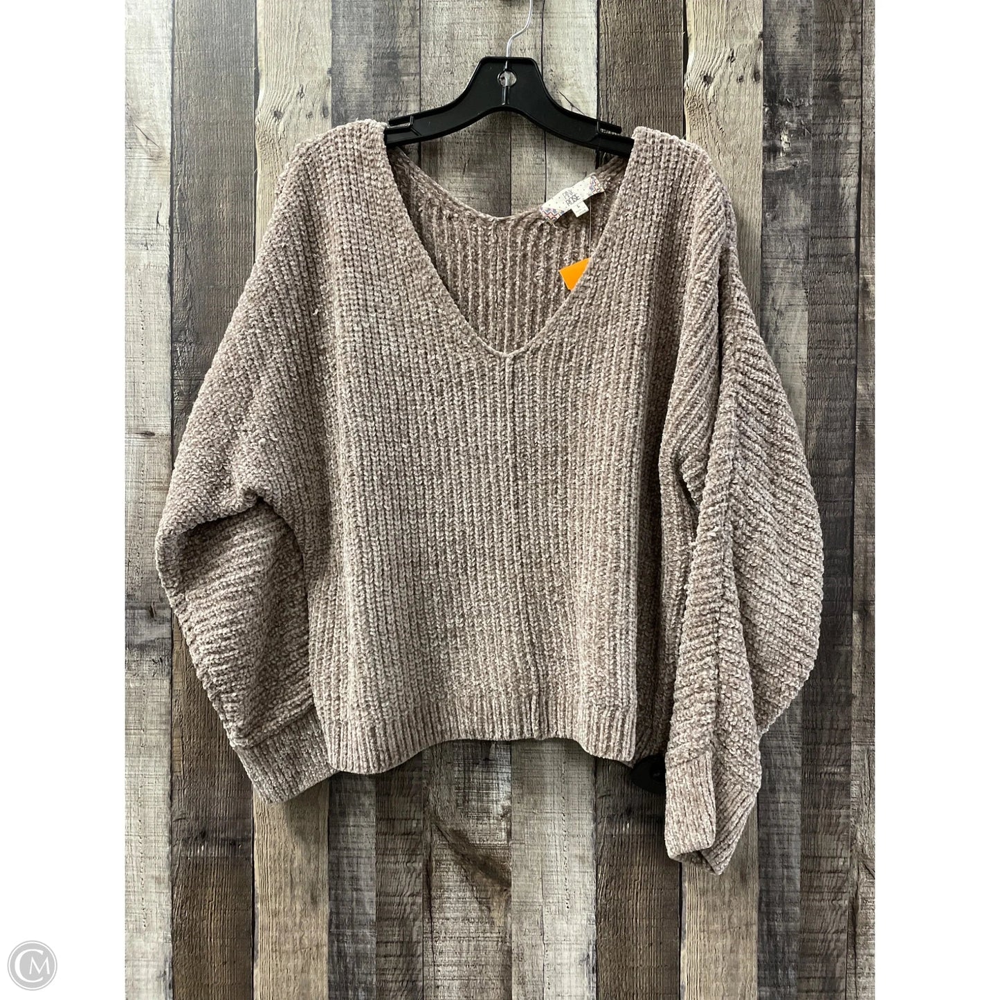 Sweater By Pink Rose In Tan, Size: L
