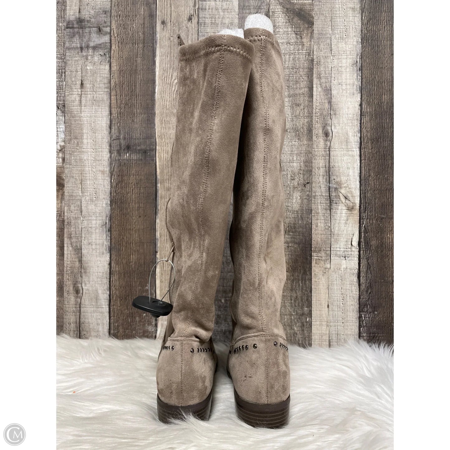 Boots Knee Heels By Cato In Taupe, Size: 7