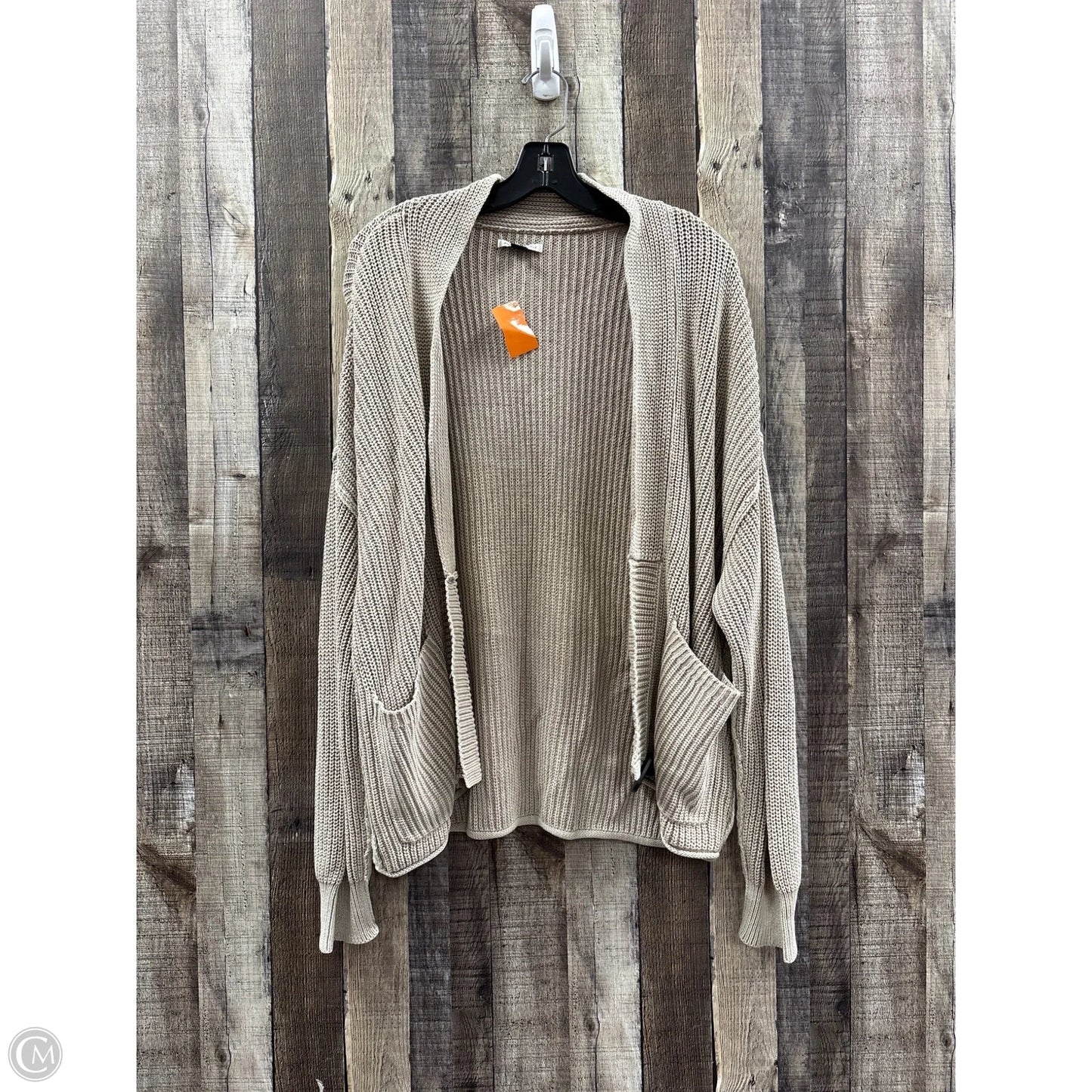 Sweater Cardigan By American Eagle In Tan, Size: L