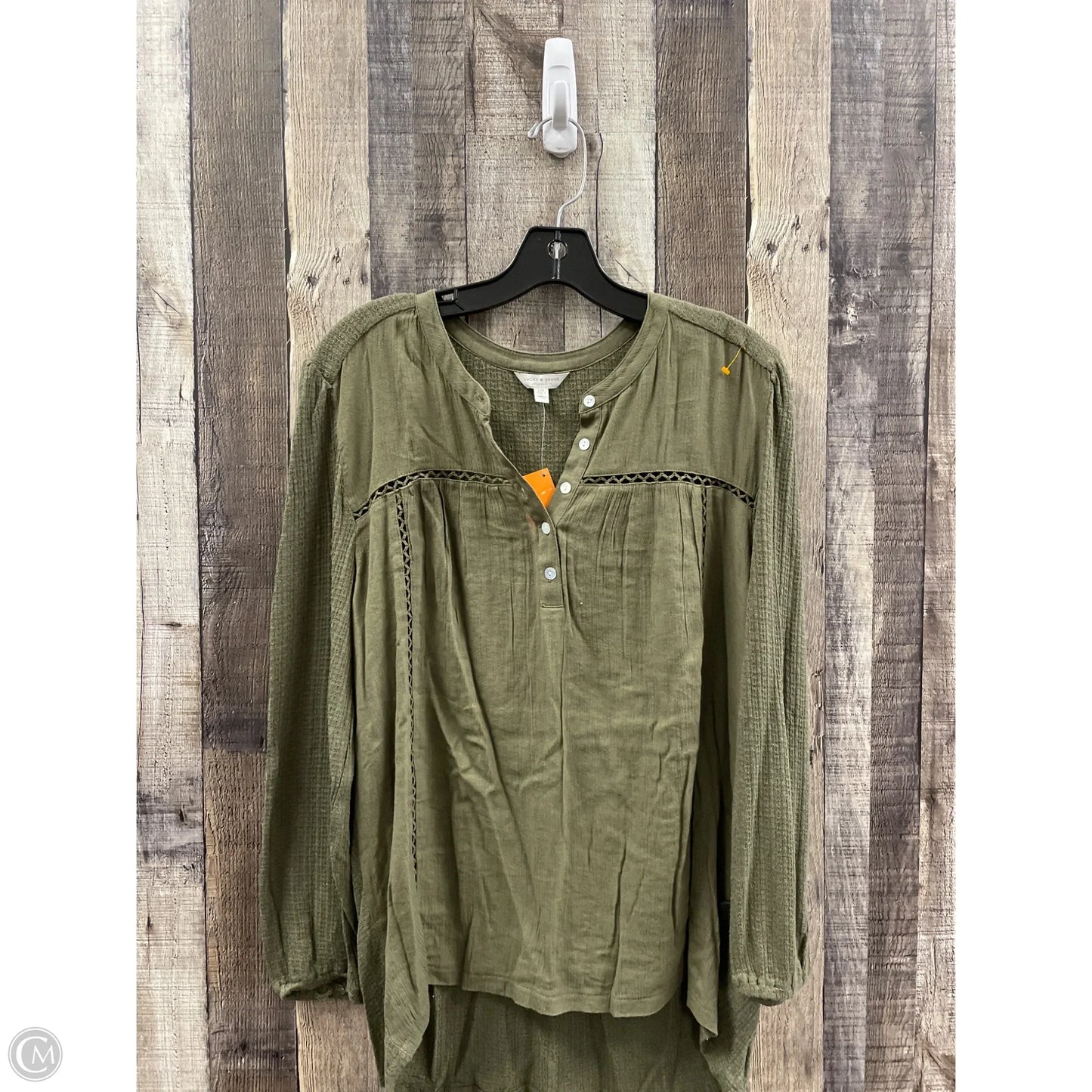 Top Long Sleeve By Lucky Brand In Green, Size: L