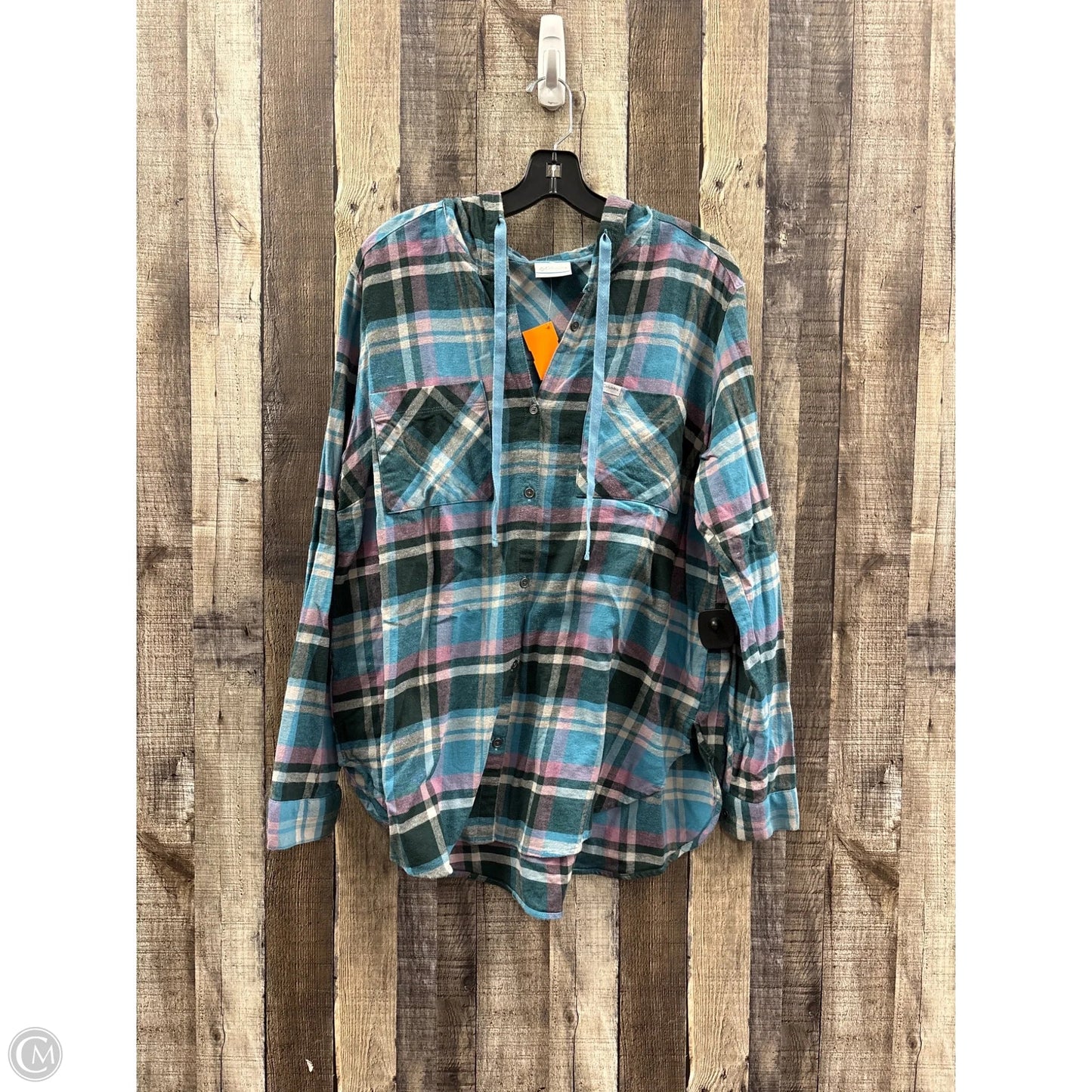 Top Long Sleeve By Columbia In Plaid Pattern, Size: Xxl