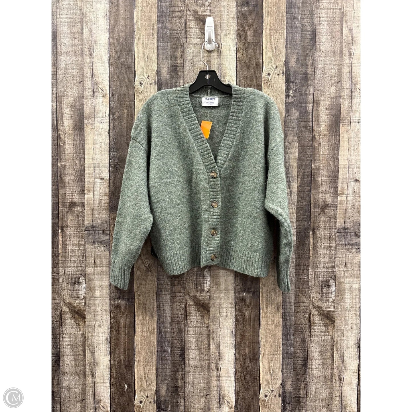 Sweater Cardigan By Old Navy In Green, Size: L