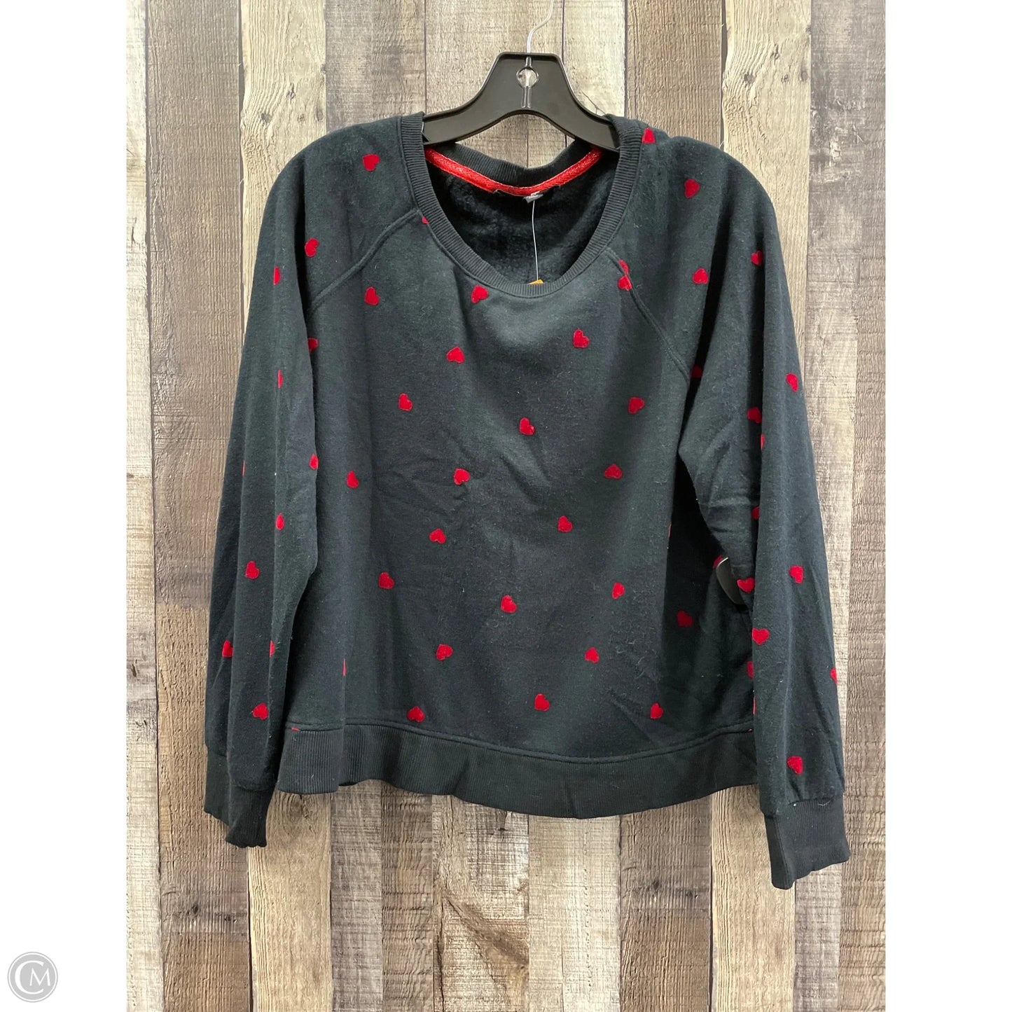 Sweatshirt Crewneck By Jane And Delancey In Black, Size: M