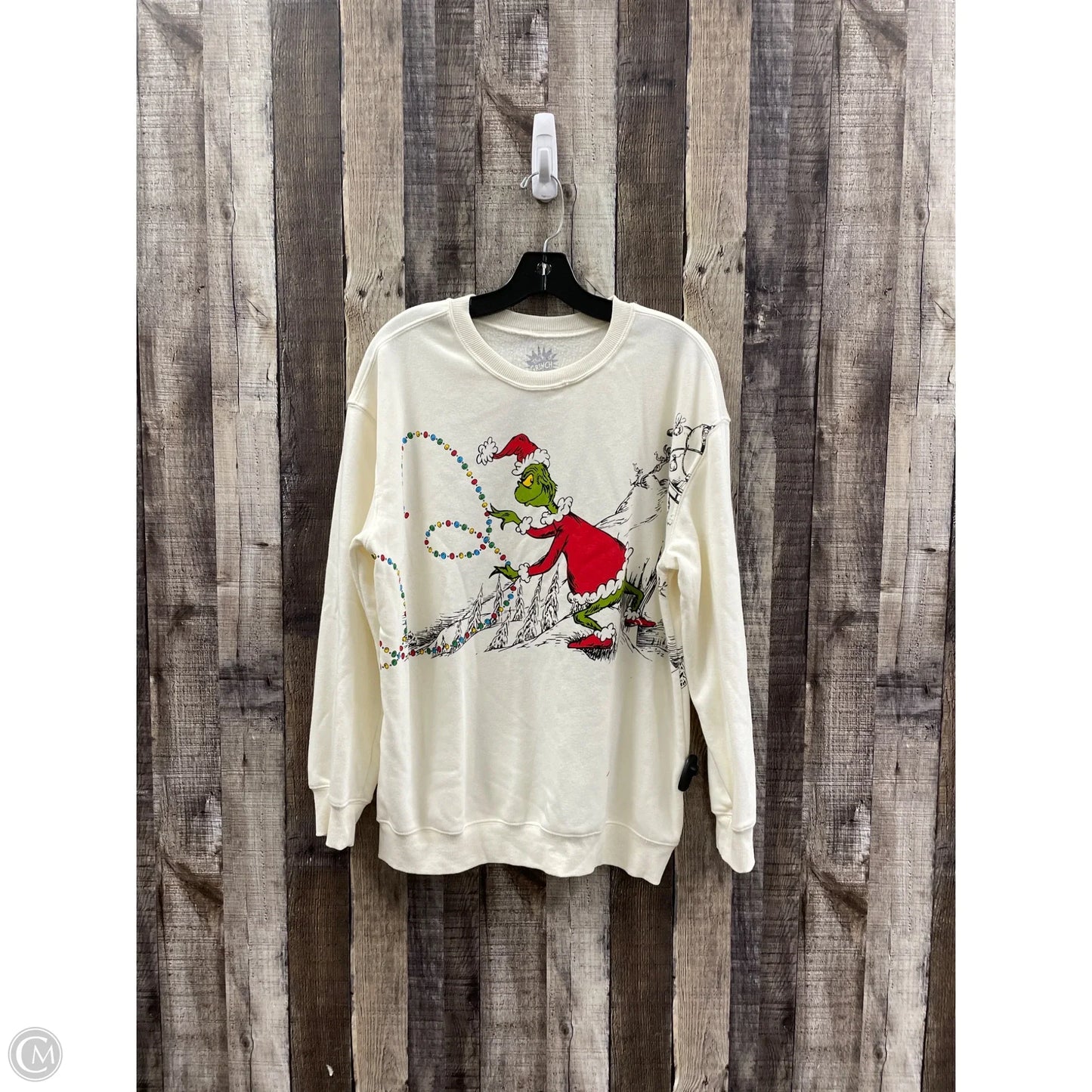 Sweatshirt Crewneck By Cme In Cream, Size: M