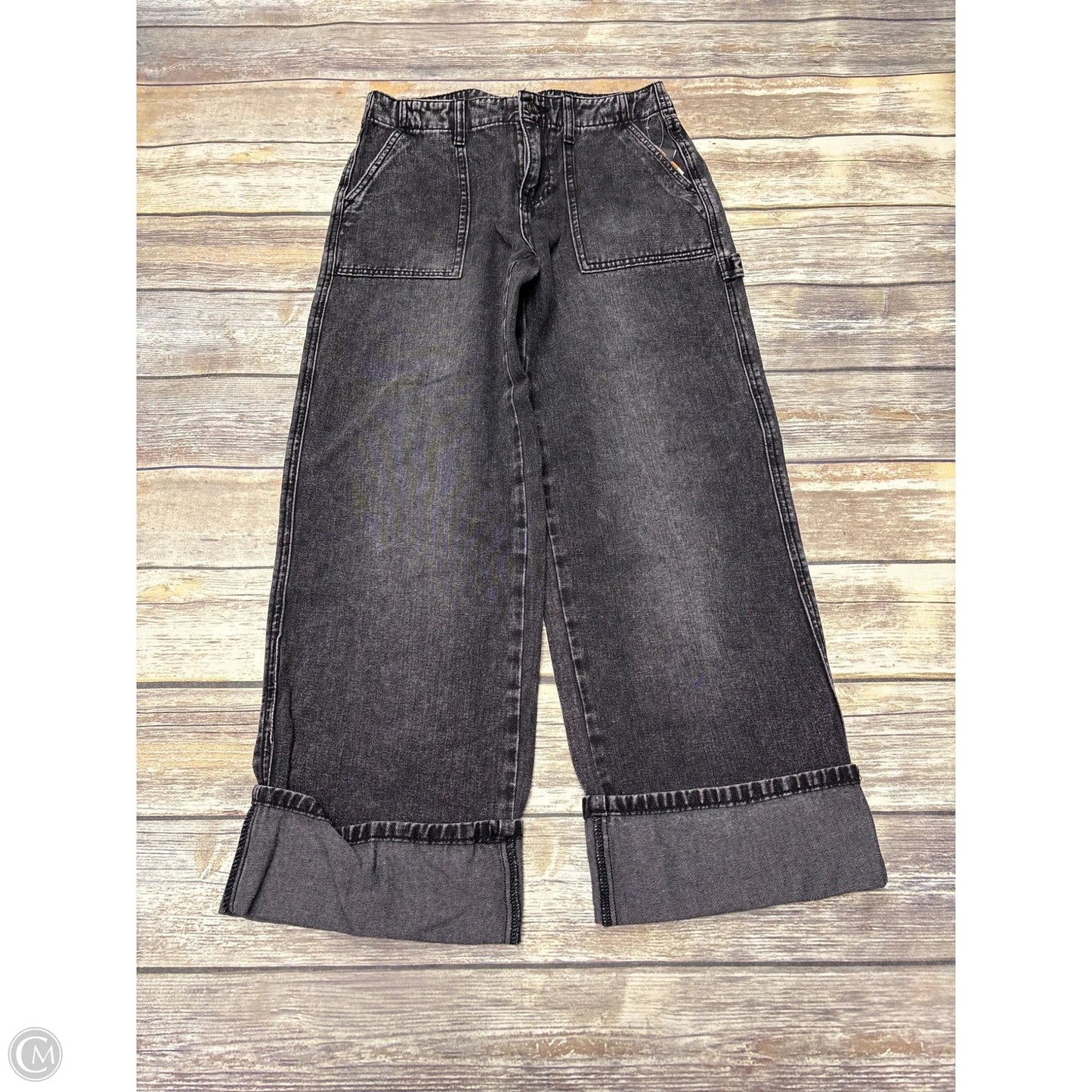 Jeans Wide Leg By And Now This In Black Denim, Size: 4