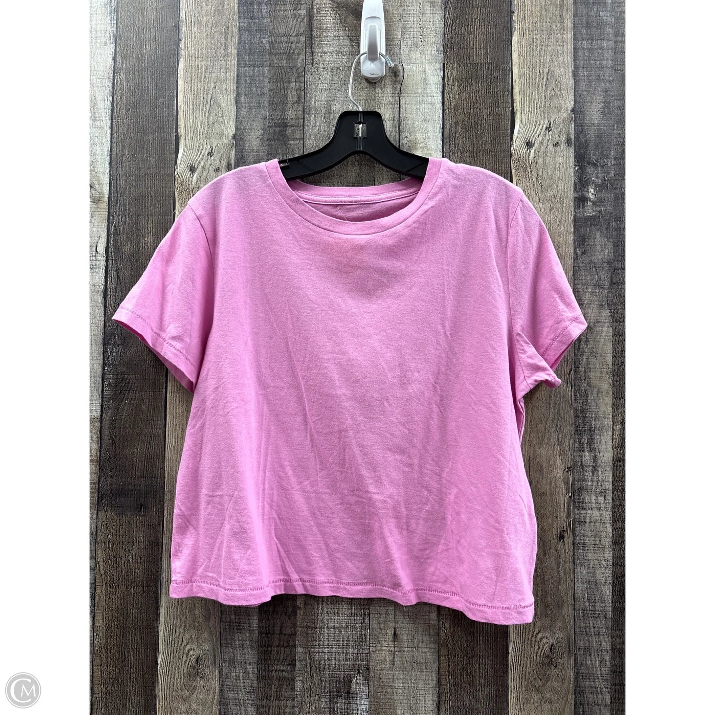 Top Short Sleeve Basic By Universal Thread In Pink, Size: L