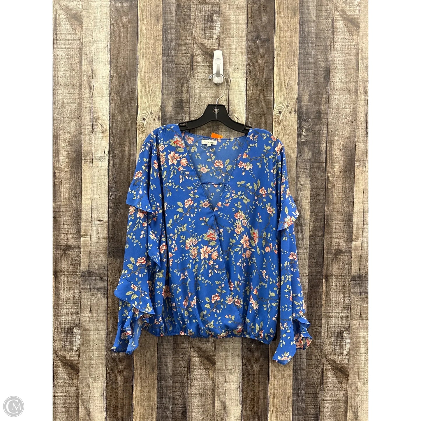 Top Long Sleeve By Max Studio In Blue, Size: Xl