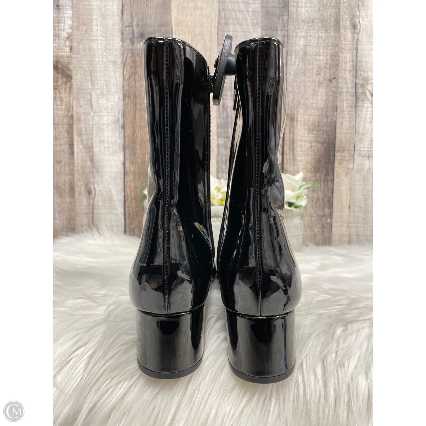 Boots Ankle Heels By Loft In Black, Size: 8
