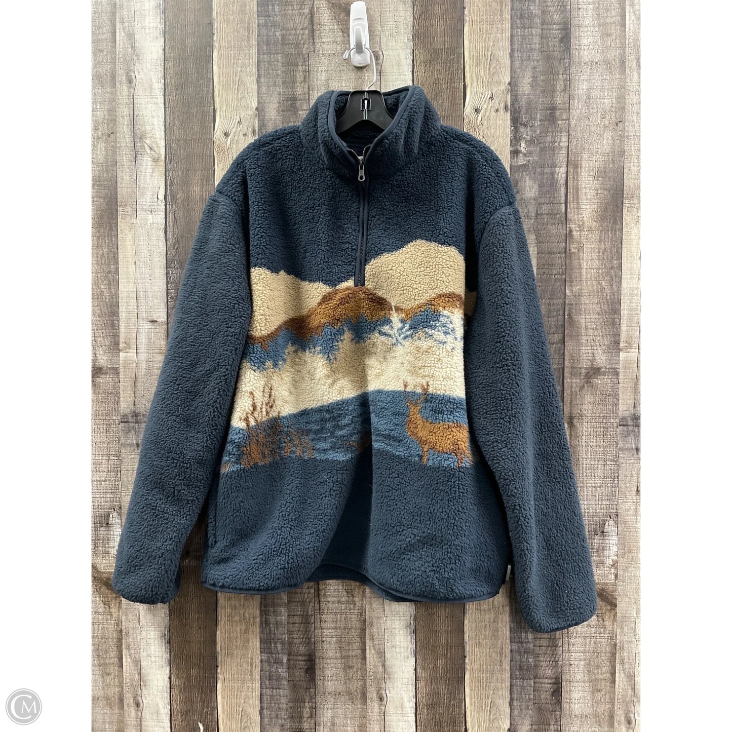 Jacket Fleece By Old Navy In Navy, Size: Xl