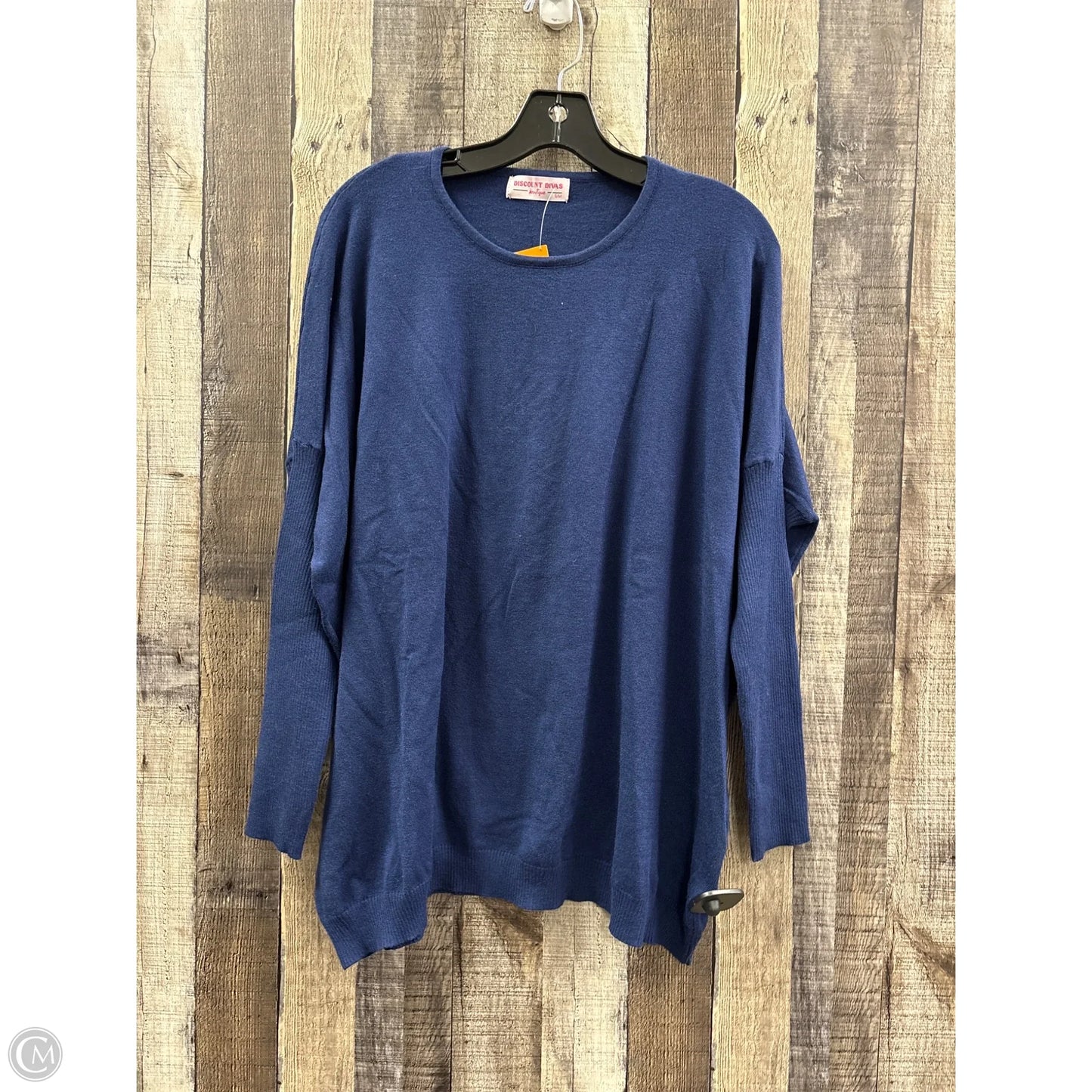 Top Long Sleeve By Cme In Navy, Size: S