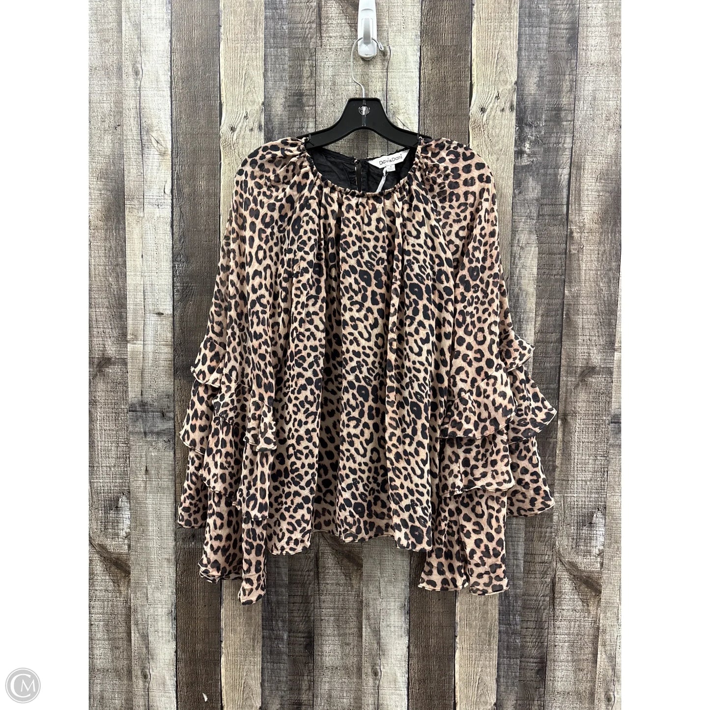 Top Long Sleeve By Davi & Dani In Animal Print, Size: S
