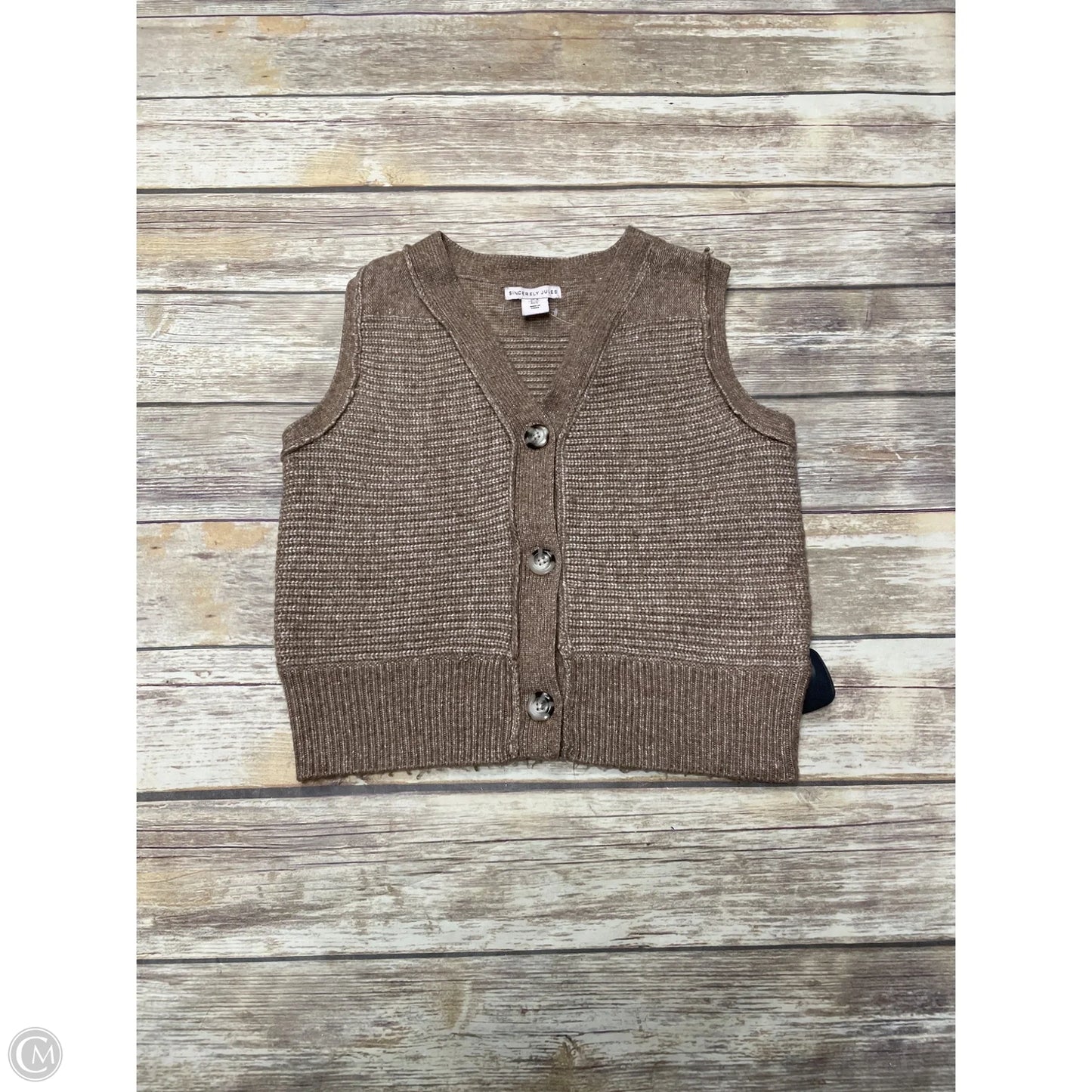 Vest Sweater By Sincerely Jules In Tan, Size: S