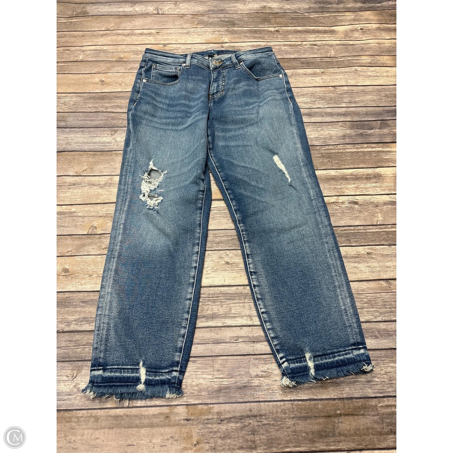 Jeans Straight By Jag In Blue Denim, Size: 8