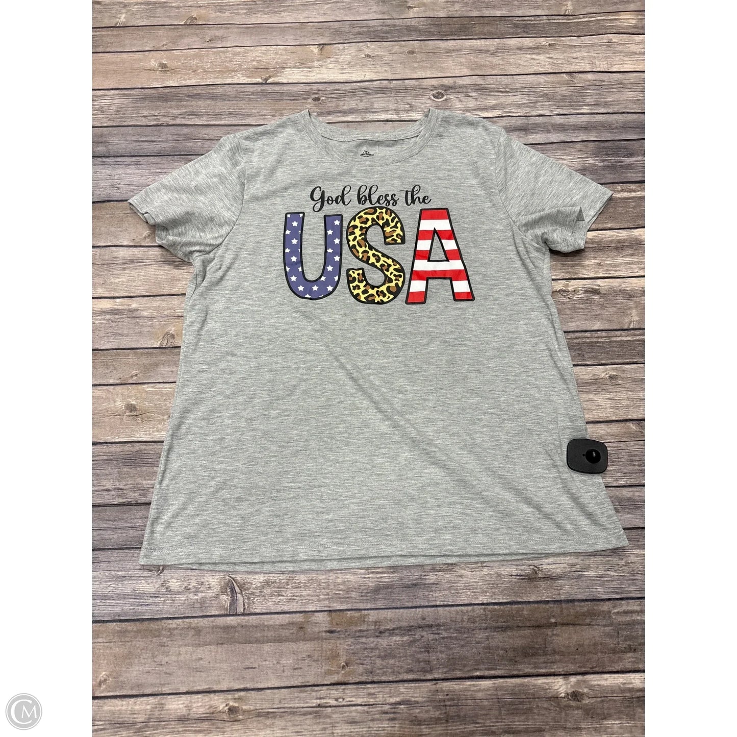 Top Short Sleeve Basic By Cme In Grey, Size: L