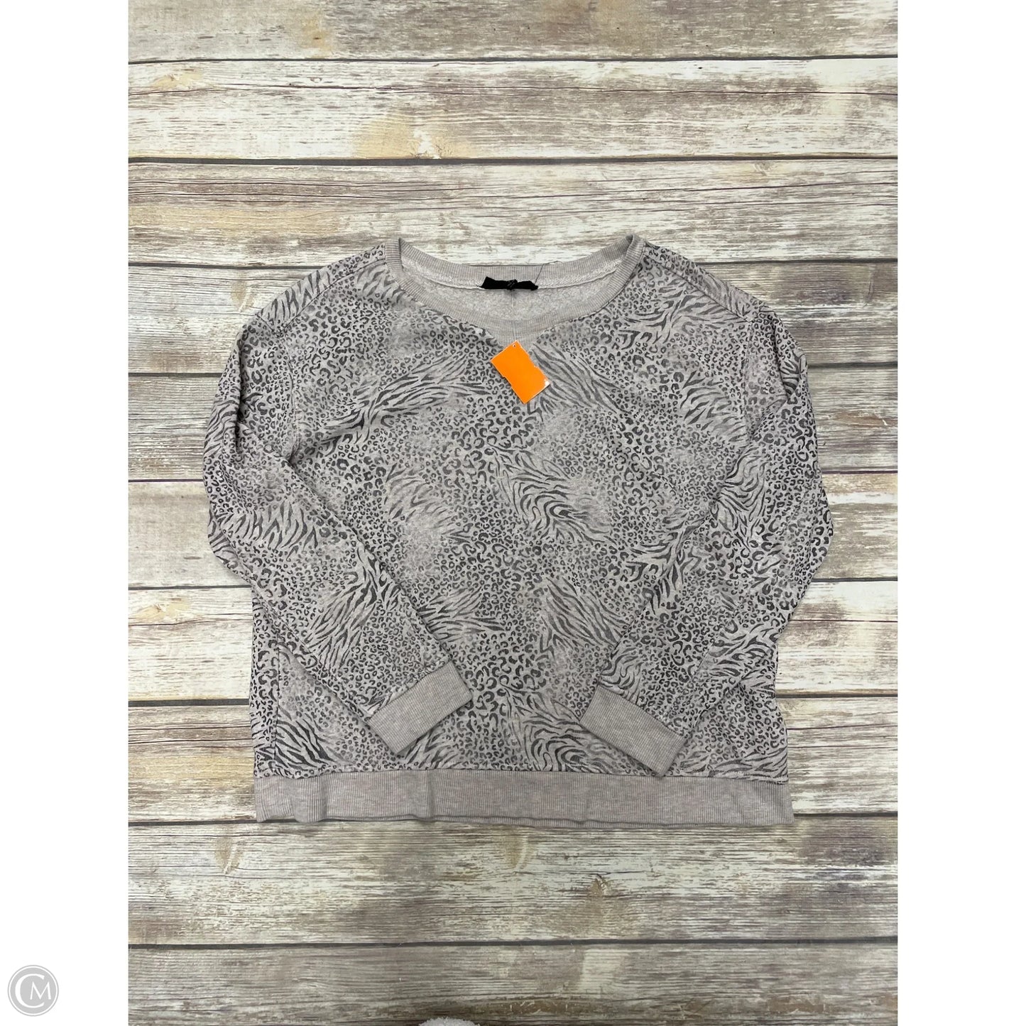 Sweatshirt Crewneck By Jane And Delancey In Animal Print, Size: S