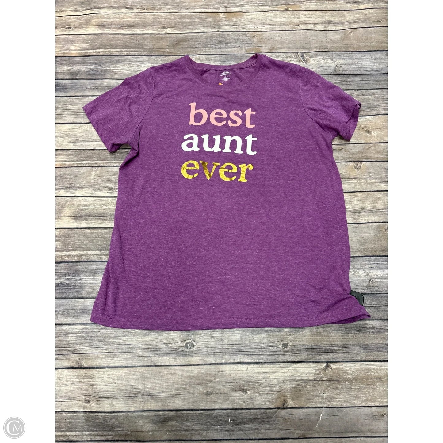 Top Short Sleeve Basic By Cme In Purple, Size: L