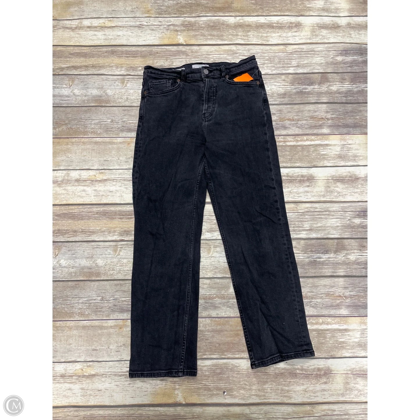 Jeans Straight By Mng In Black Denim, Size: 8