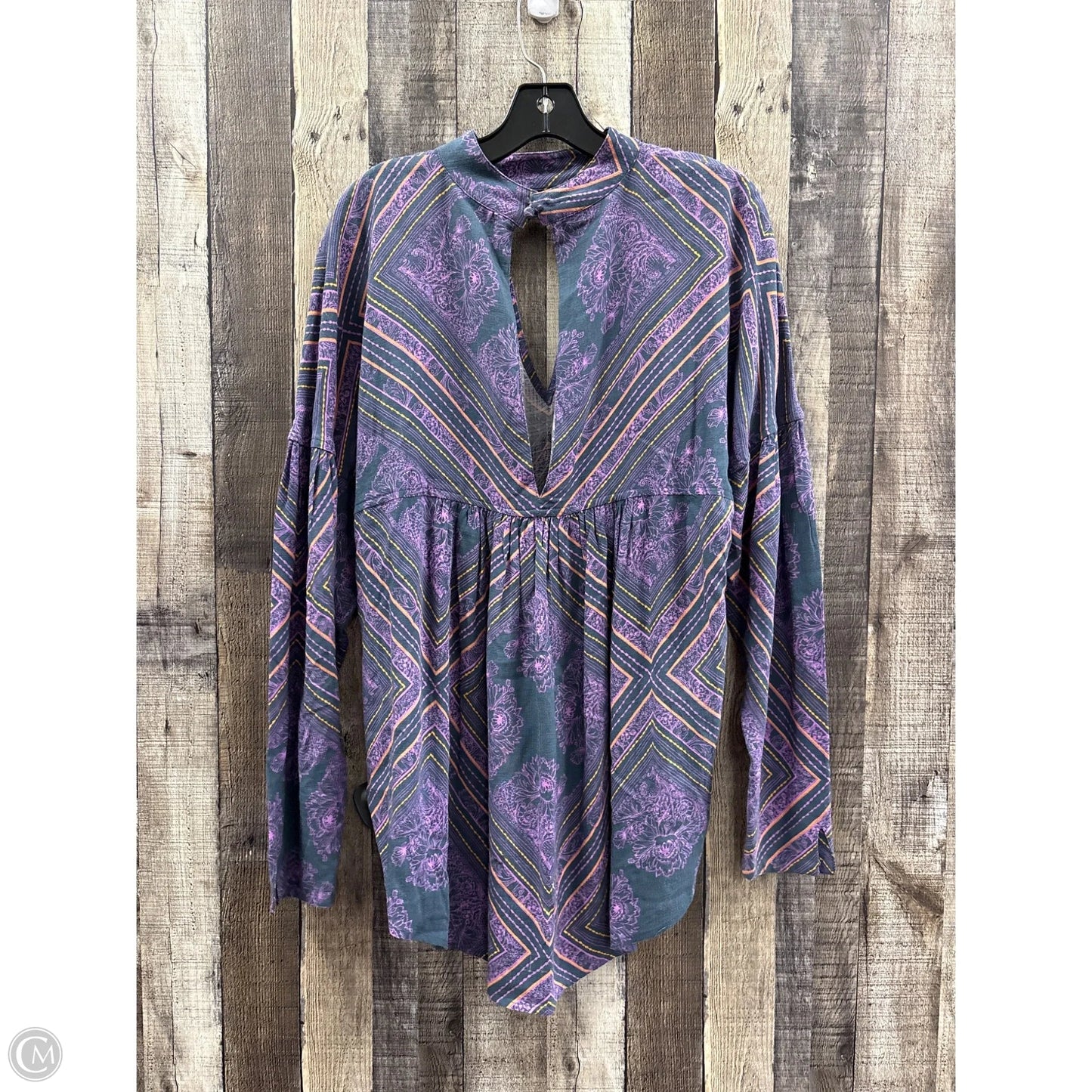 Tunic Long Sleeve By Free People In Multi-colored, Size: M