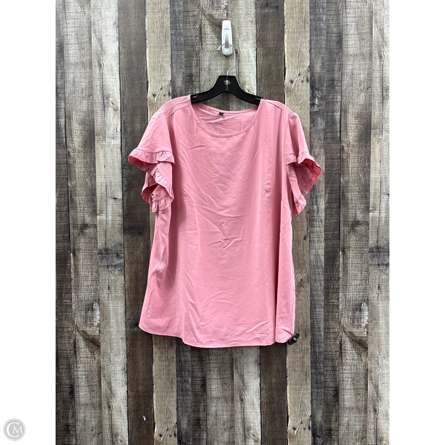 Top Short Sleeve By Cme In Pink, Size: 1x
