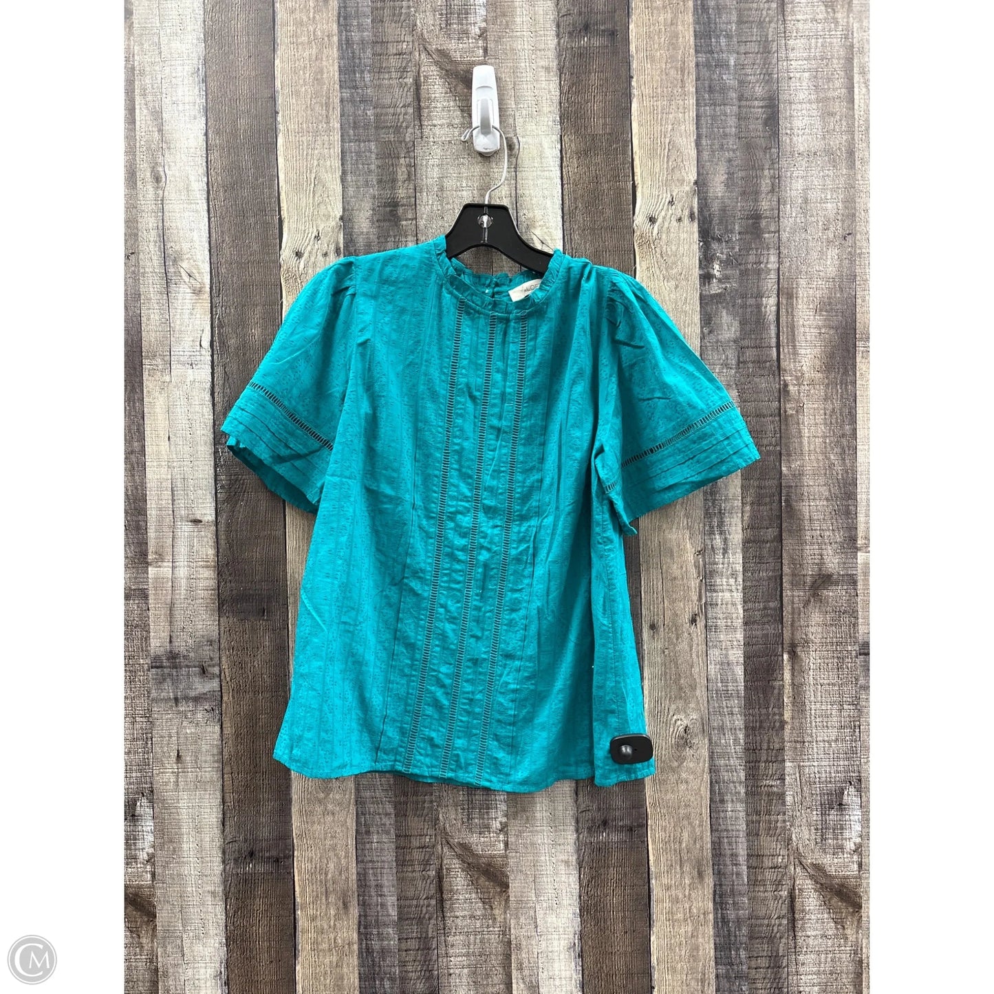 Top Short Sleeve By Loft In Teal, Size: Xs
