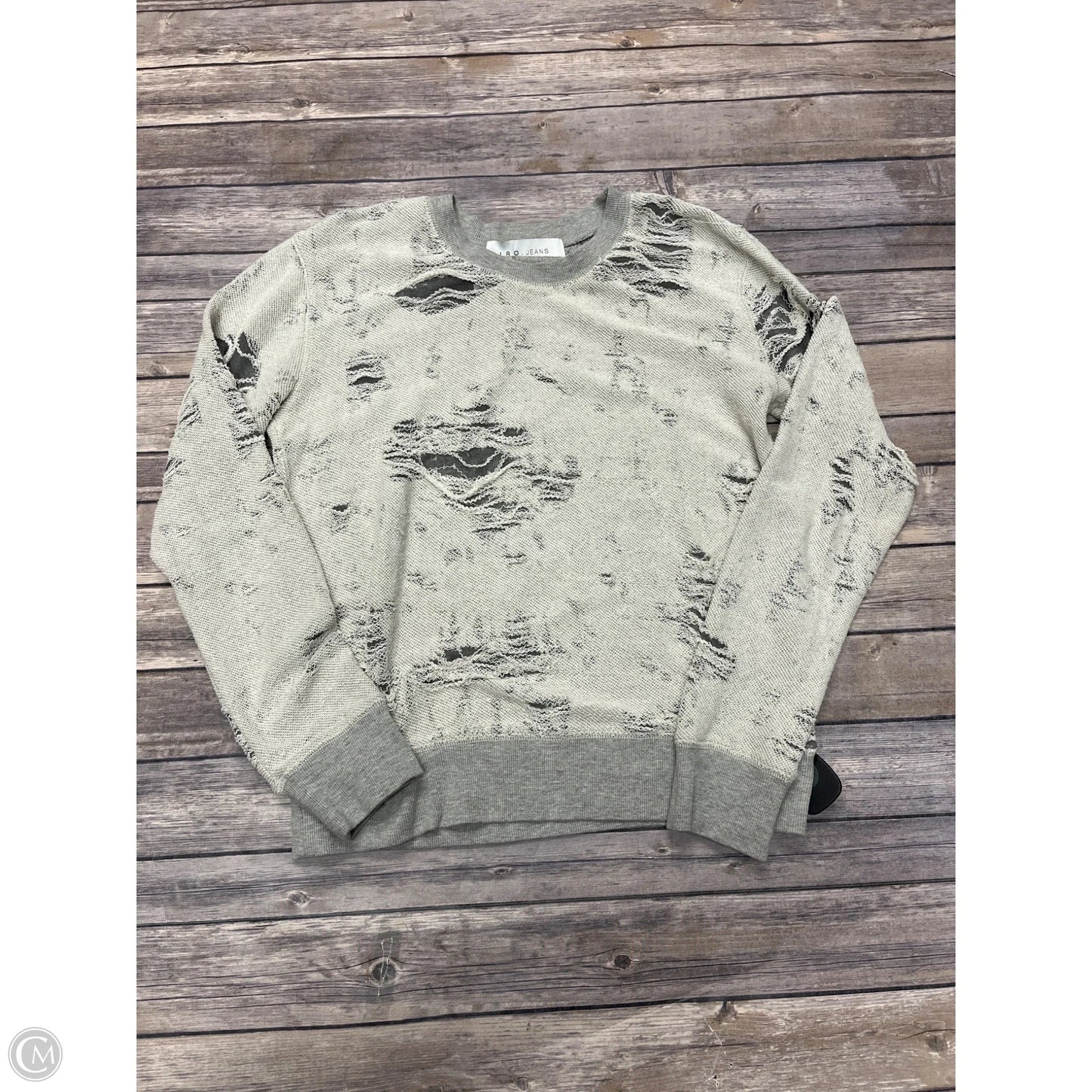 Top Long Sleeve By Cme In Grey, Size: S