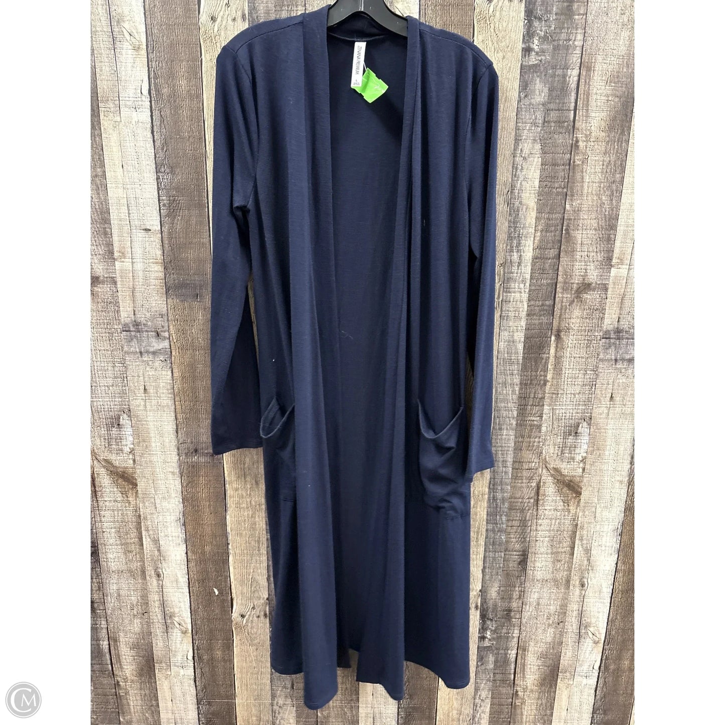 Cardigan By Zenana In Navy, Size: L