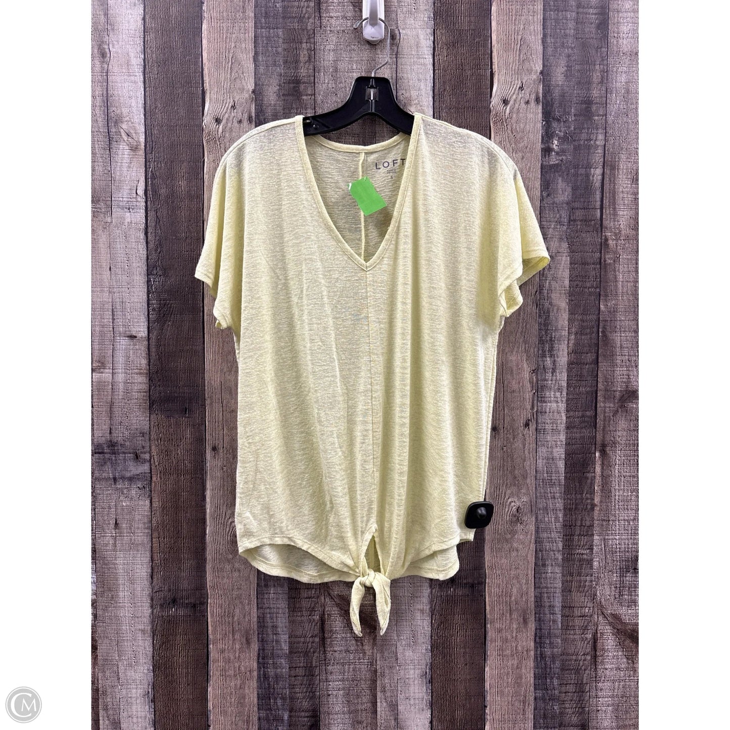 Top Sleeveless By Loft In Yellow, Size: S