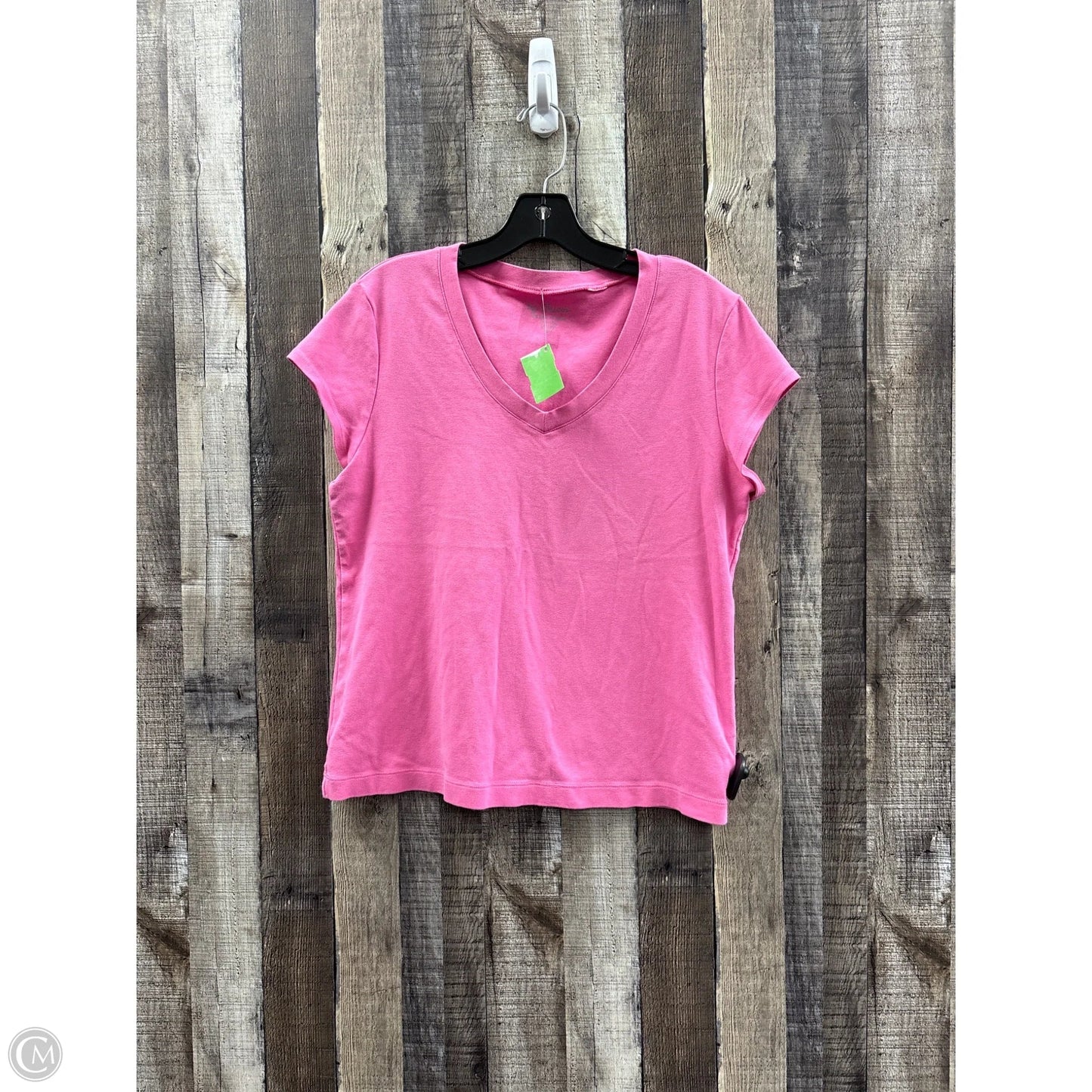 Top Short Sleeve By Chicos In Pink, Size: L