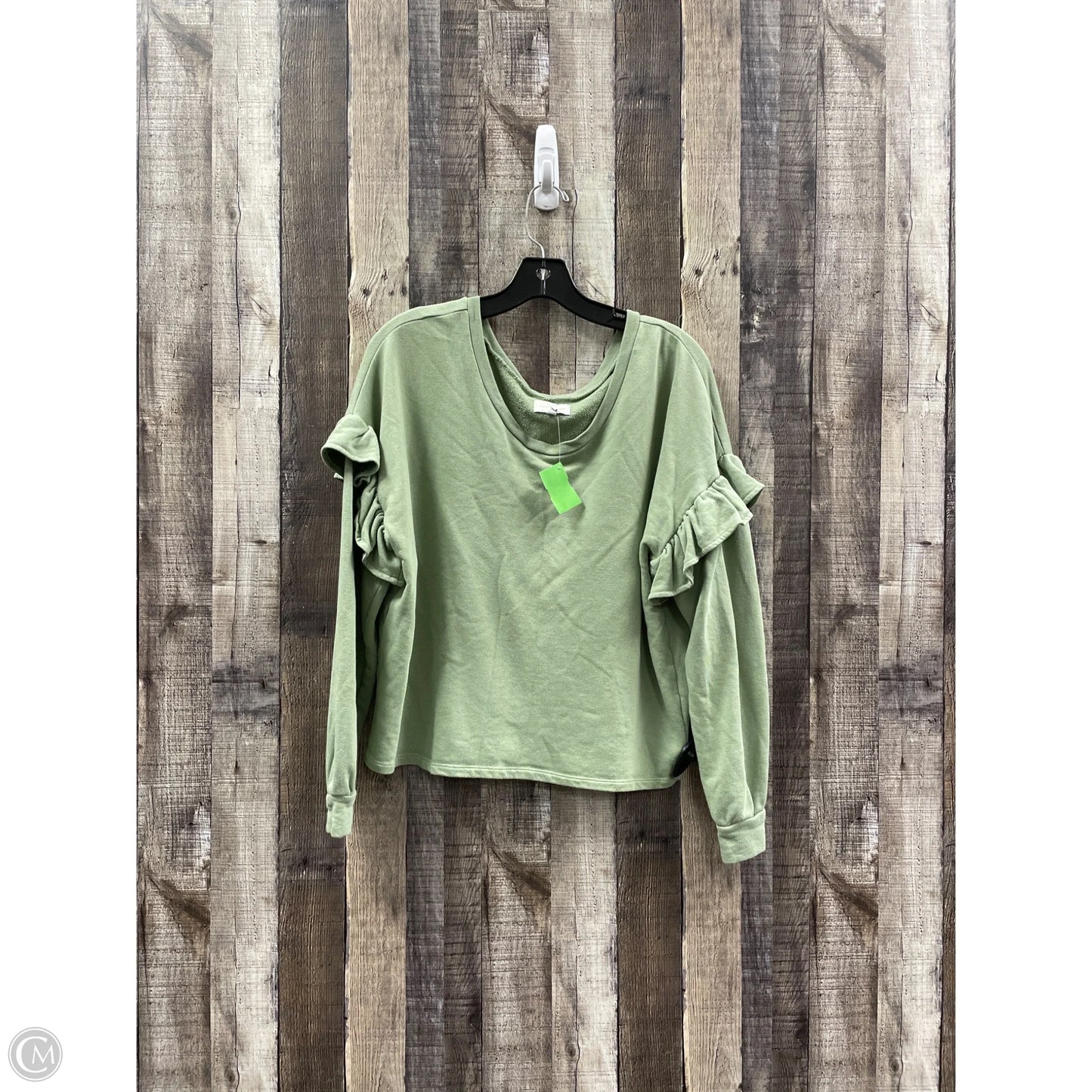 Sweatshirt Crewneck By Lucky Brand In Green, Size: S