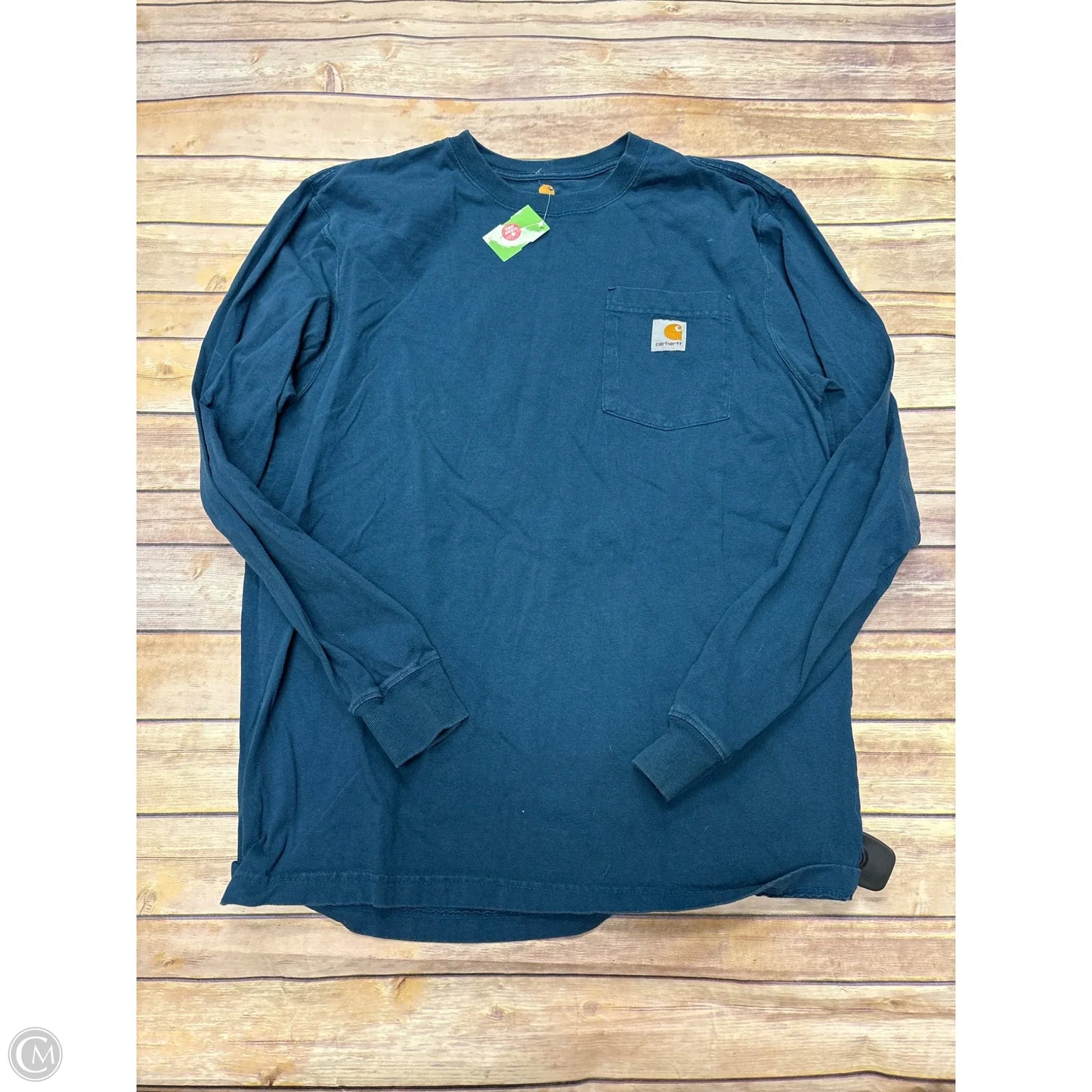 Top Long Sleeve By Carhartt In Blue, Size: M