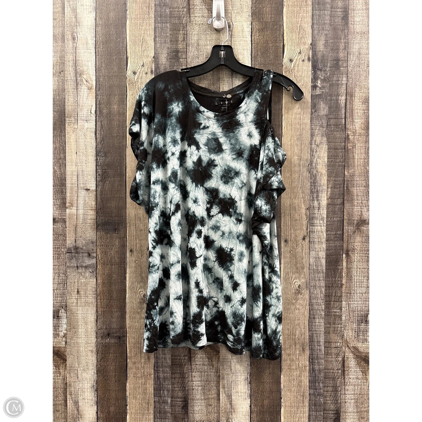 Athletic Top Short Sleeve By Lane Bryant In Tie Dye Print, Size: 1x
